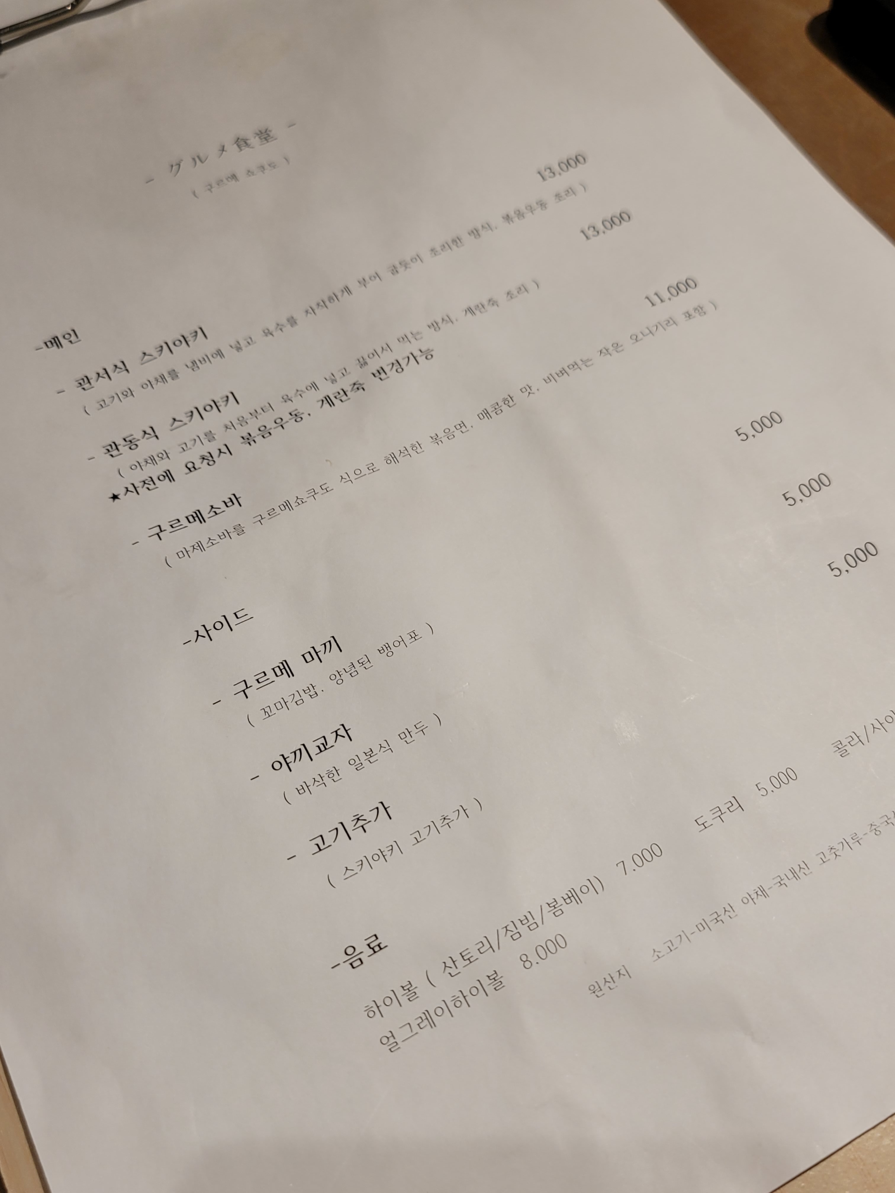 구르메쇼쿠도 이미지