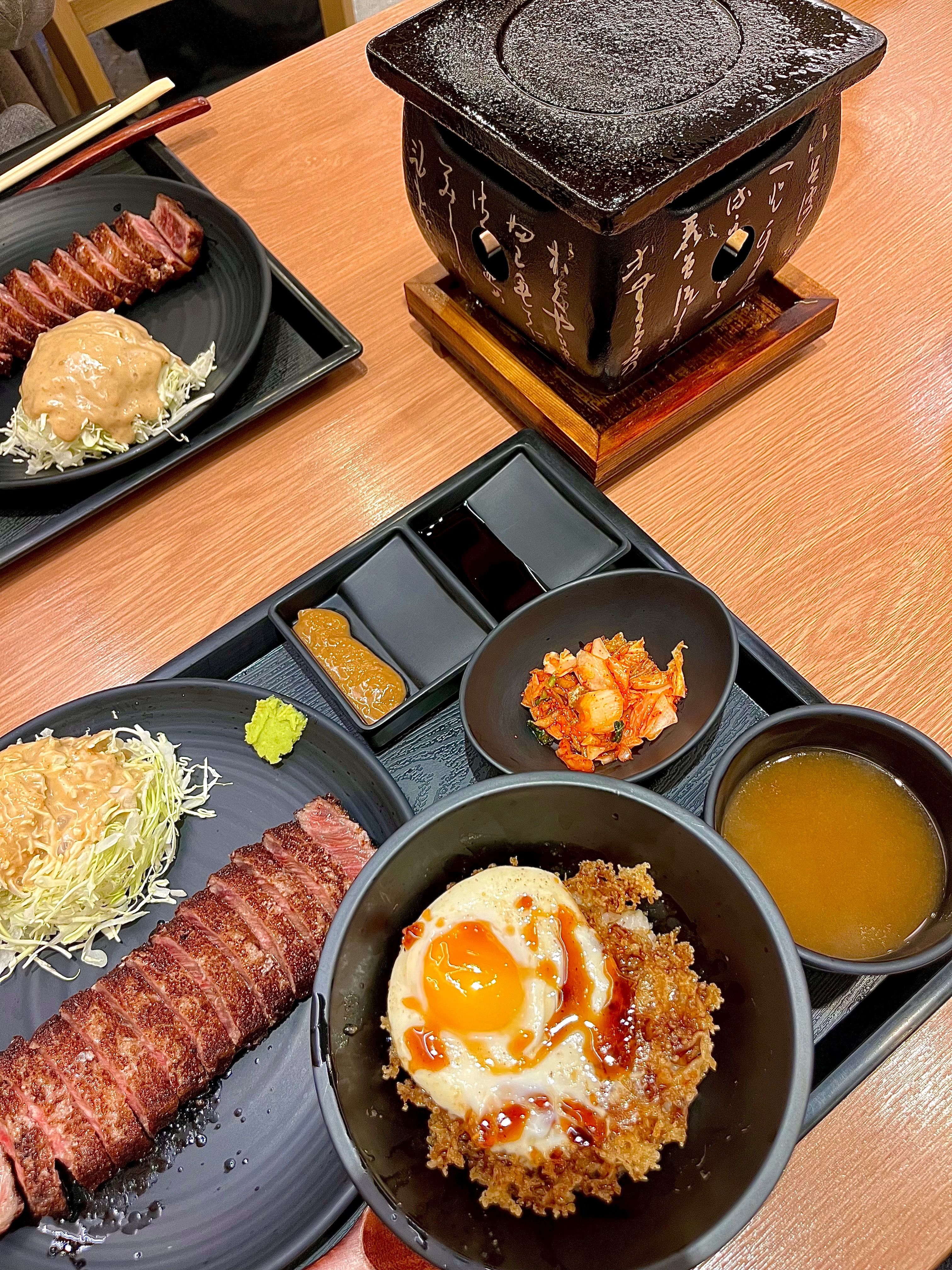 규카츠 넘 맛나용 ㅋㅋ 불이 빨리 꺼져서 살짝 당황했네요 - 불당동 맛집 규카츠정 천안불당점