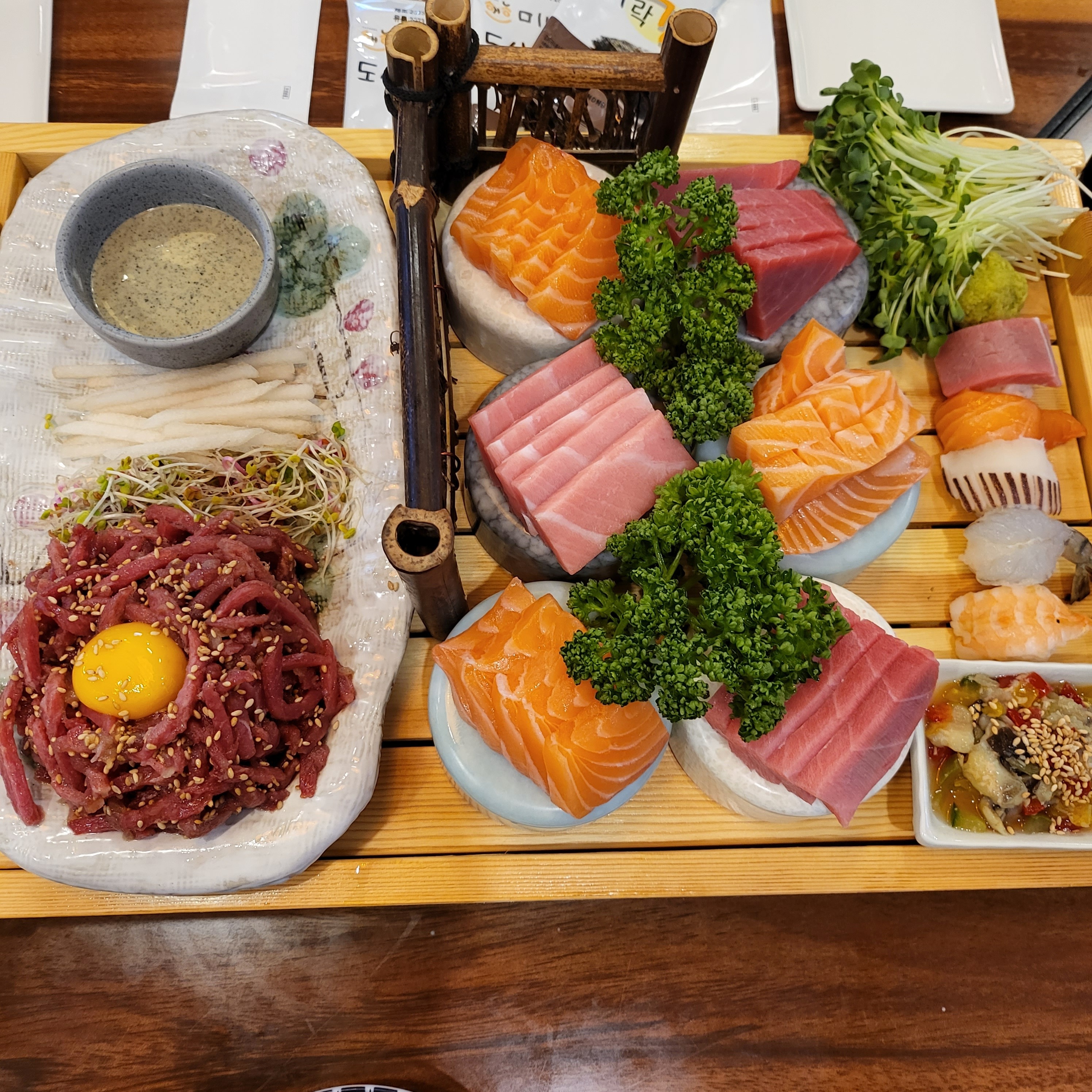 오리역 맛집 한끼정 육회연어참치 오리역점 내돈내산 방문리뷰