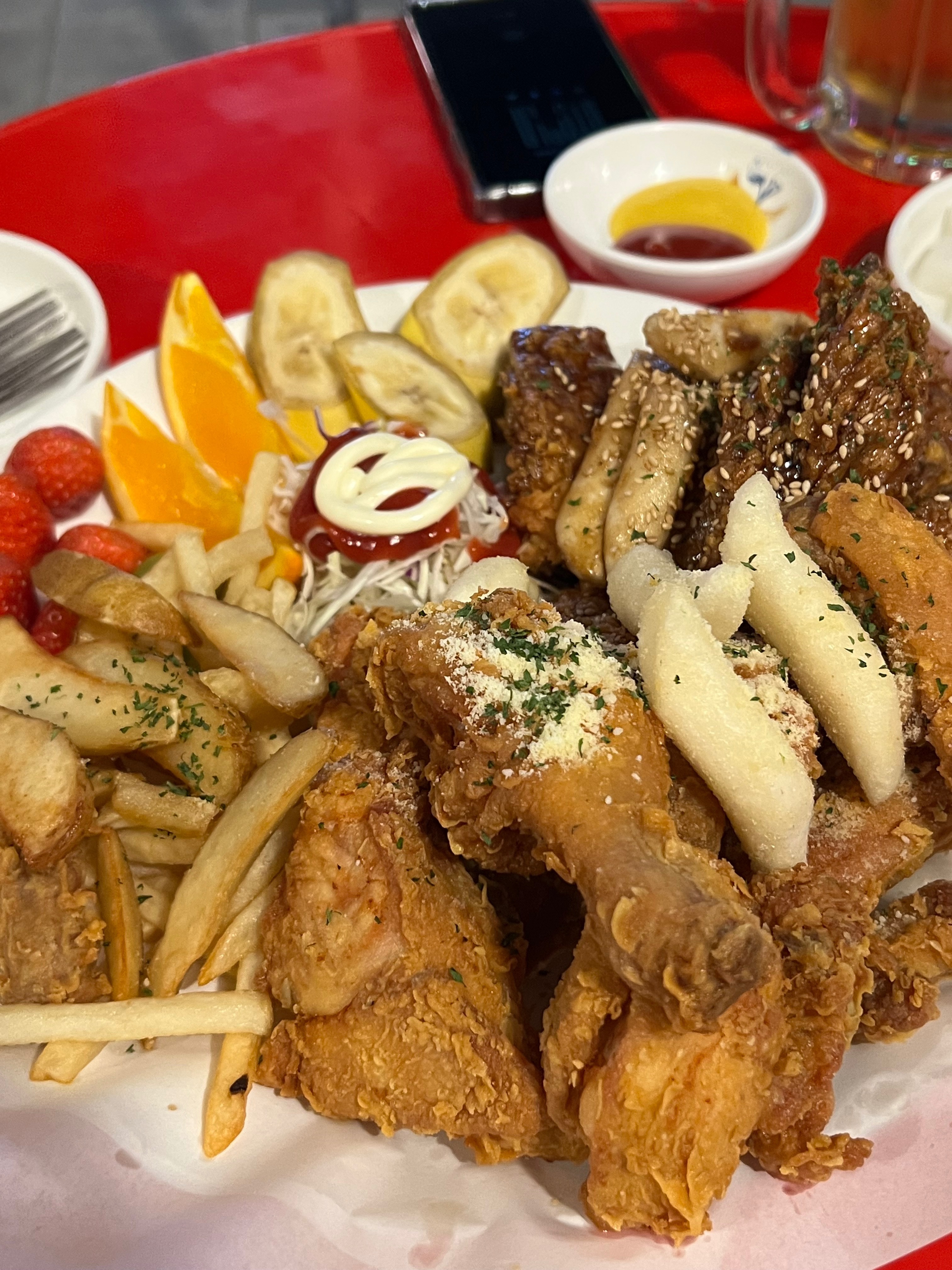 날씨 좋아서 야외테이블에서 먹었어요~ - 천호동 맛집 사쿠사쿠 천호동고분다리점