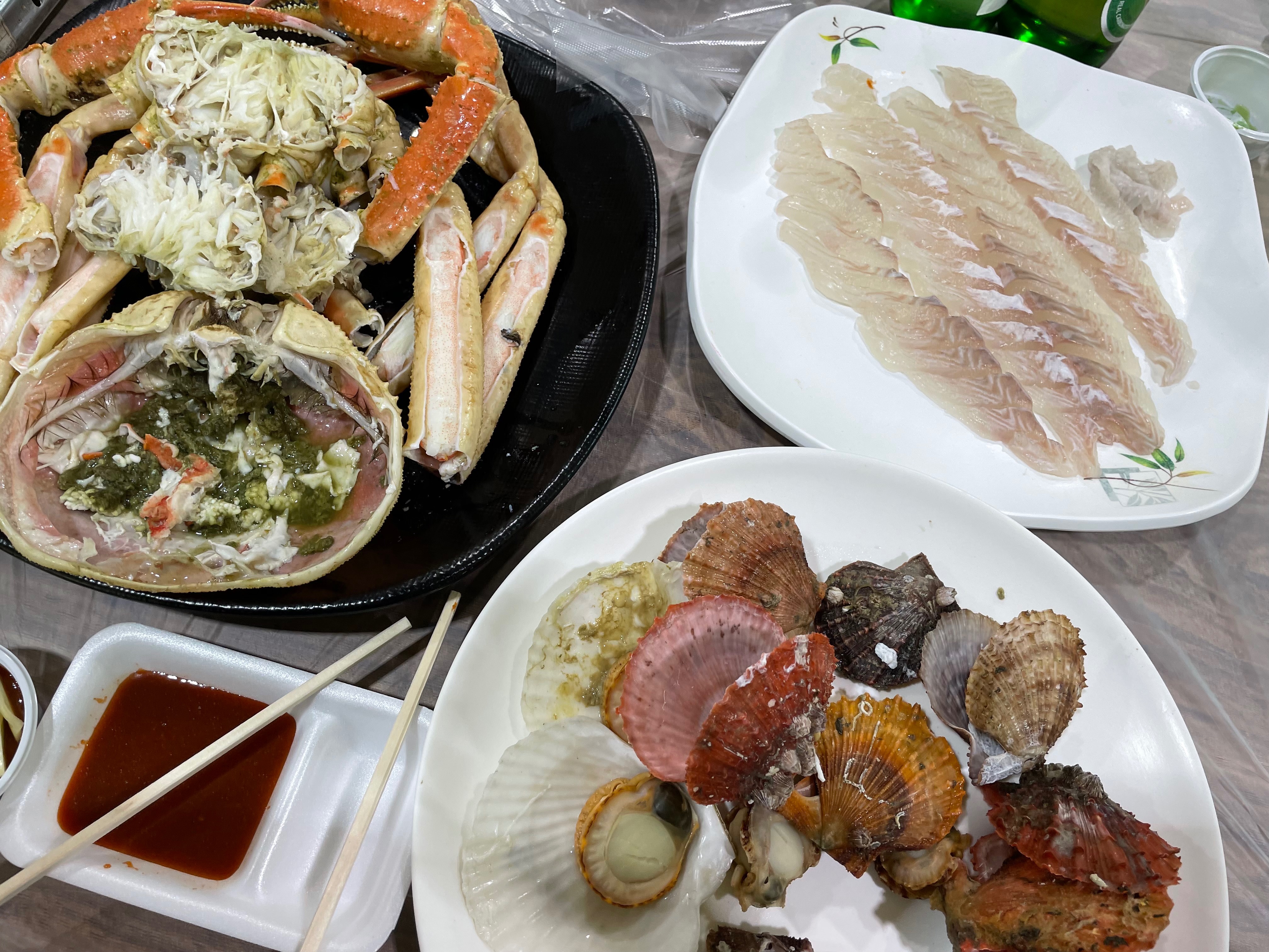 신선함그자체에 가성비굳!! - 아바이마을 맛집 청호활어회센터 나룻배 12호 회포장