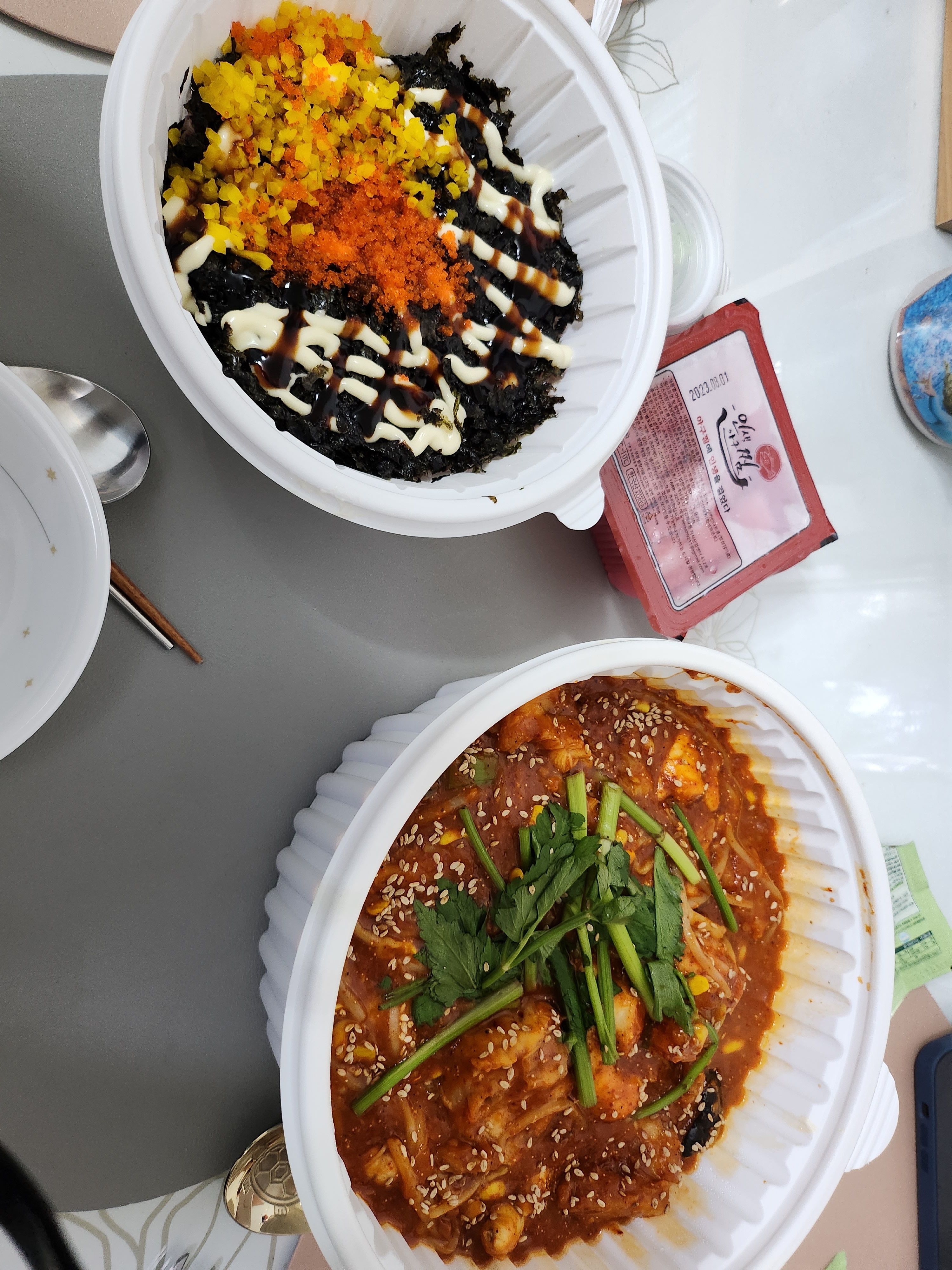 정말 맛있어요 매운단계를 이번에 한단계 올려 시켰는데 더 맛있어요 👍 - 천호동 맛집 인생아구찜 강동점