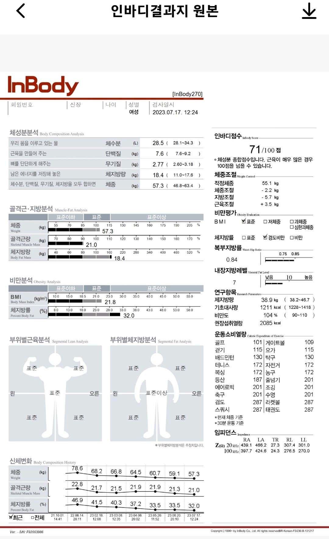 tls**** 방문자가 공개한 인바디 기록