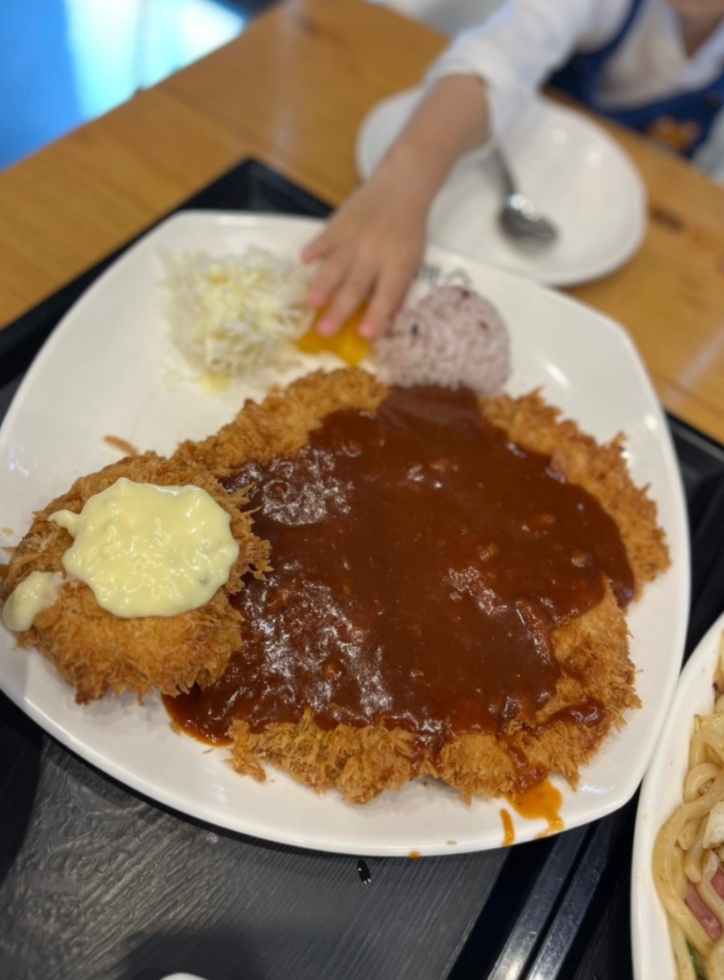 돈까스 양도 장난아니게 많고 아기들이 좋아할만한 메뉴가 많아서 좋아요 - 진주 초전동 맛집 홍익돈까스 진주점