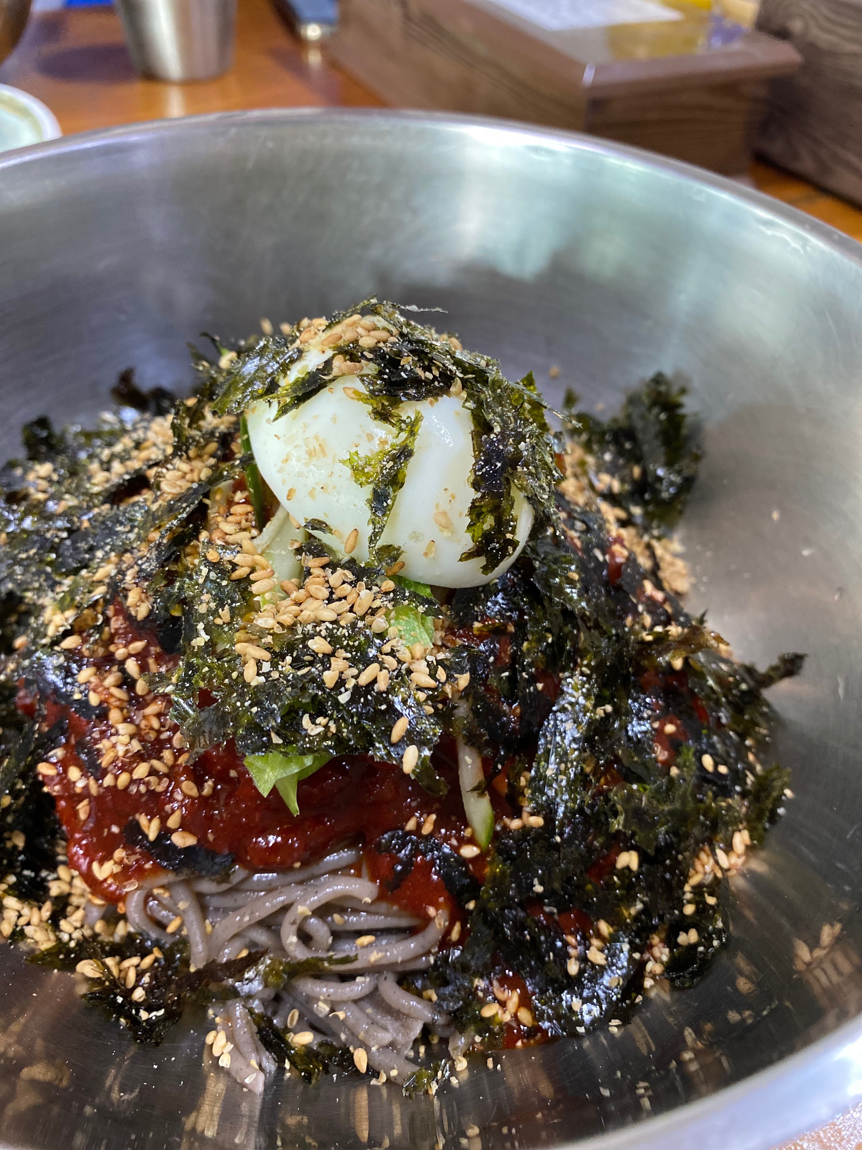 바이크타고 지나가다 들린곳 - 경포대 맛집 남향막국수 본점