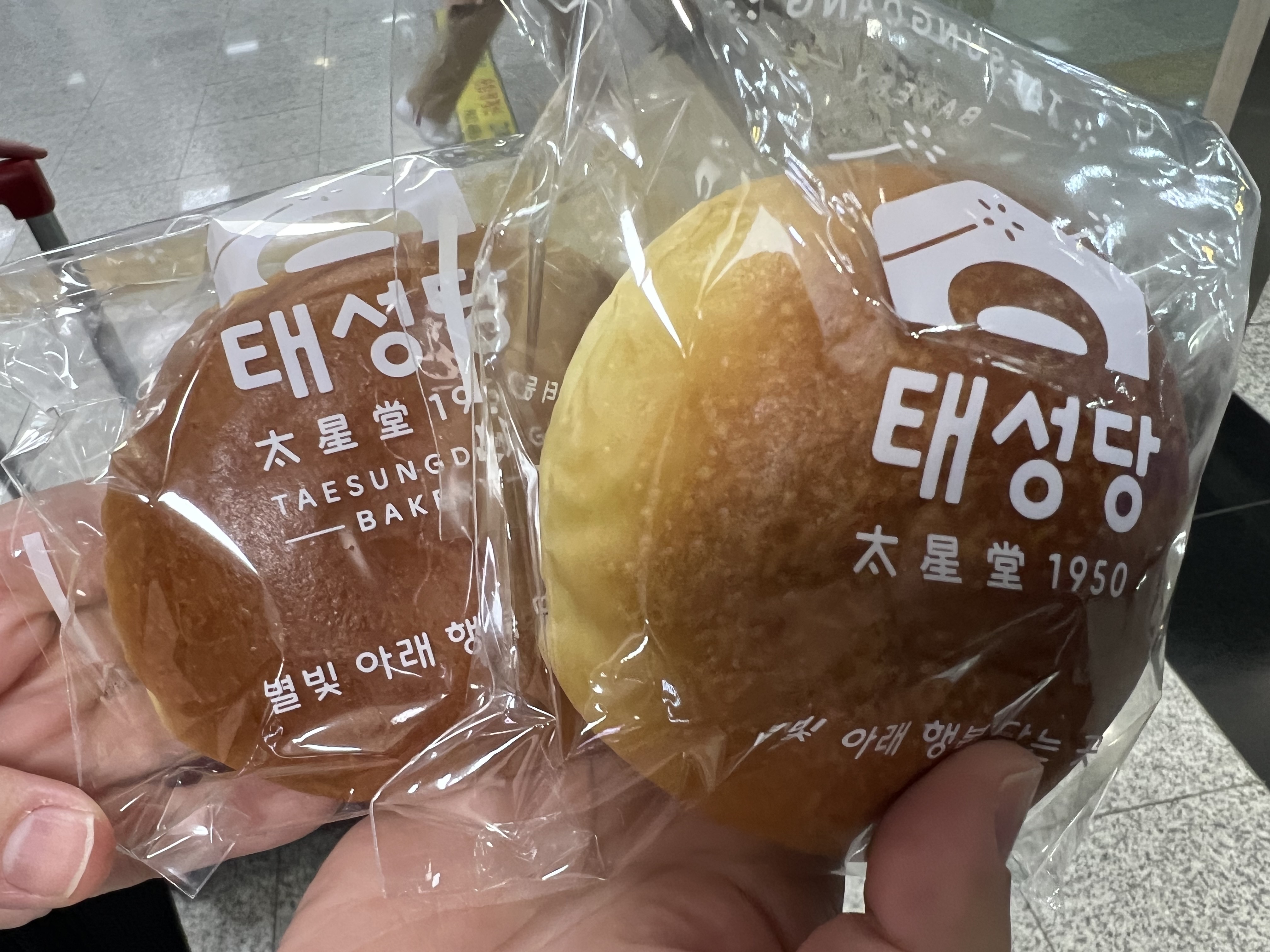 ktx 타는데 동생이 전에 먹어보니 맛있었다고 해서 사 봄 - 부산역 맛집 태성당 부산국제시장단팥빵 부산역점