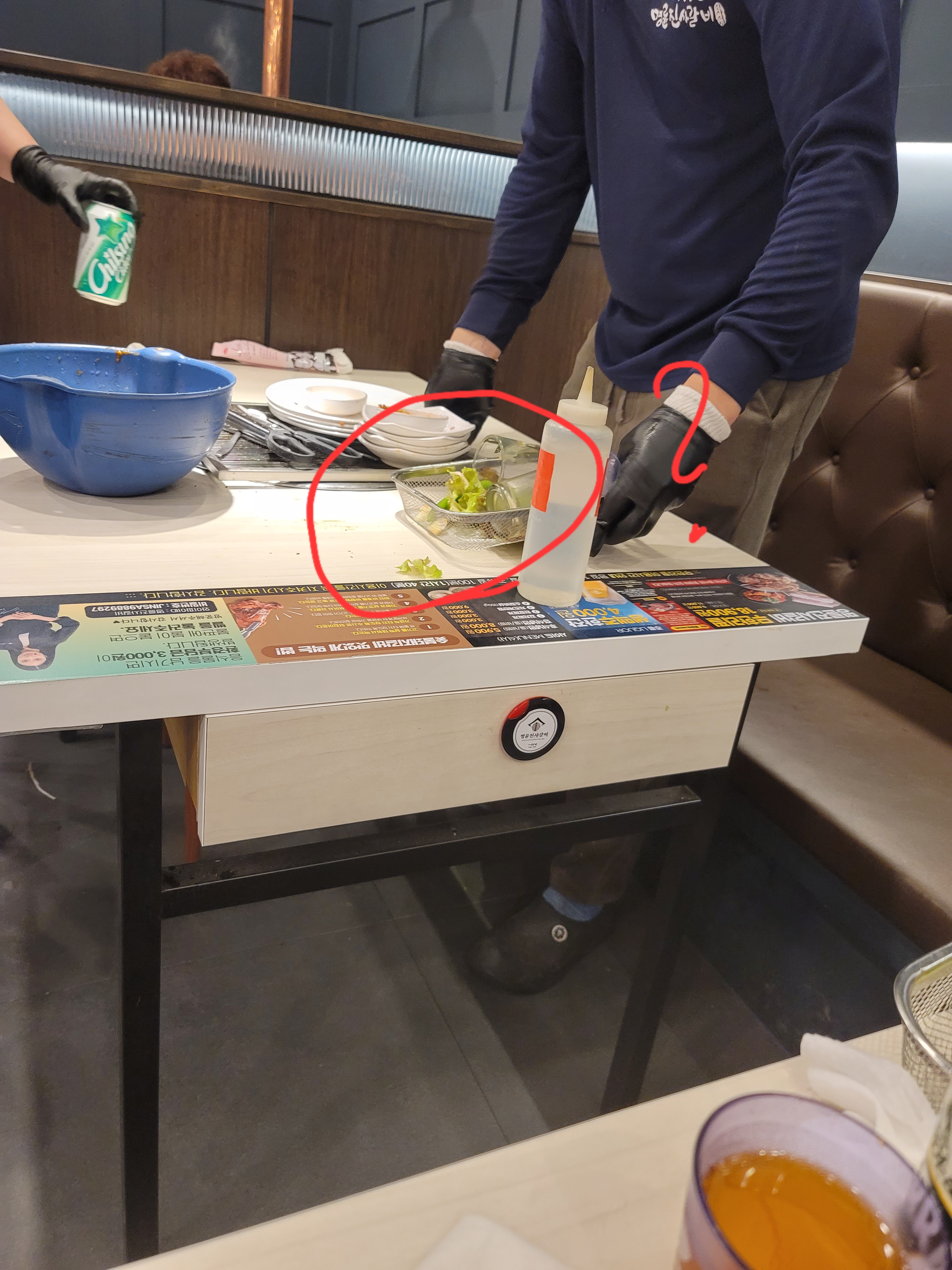 명륜본사에서는 음식을 재사용 하지 않는다고 광고되어있는데. 왜 통진에 명륜은 음식을 재사용