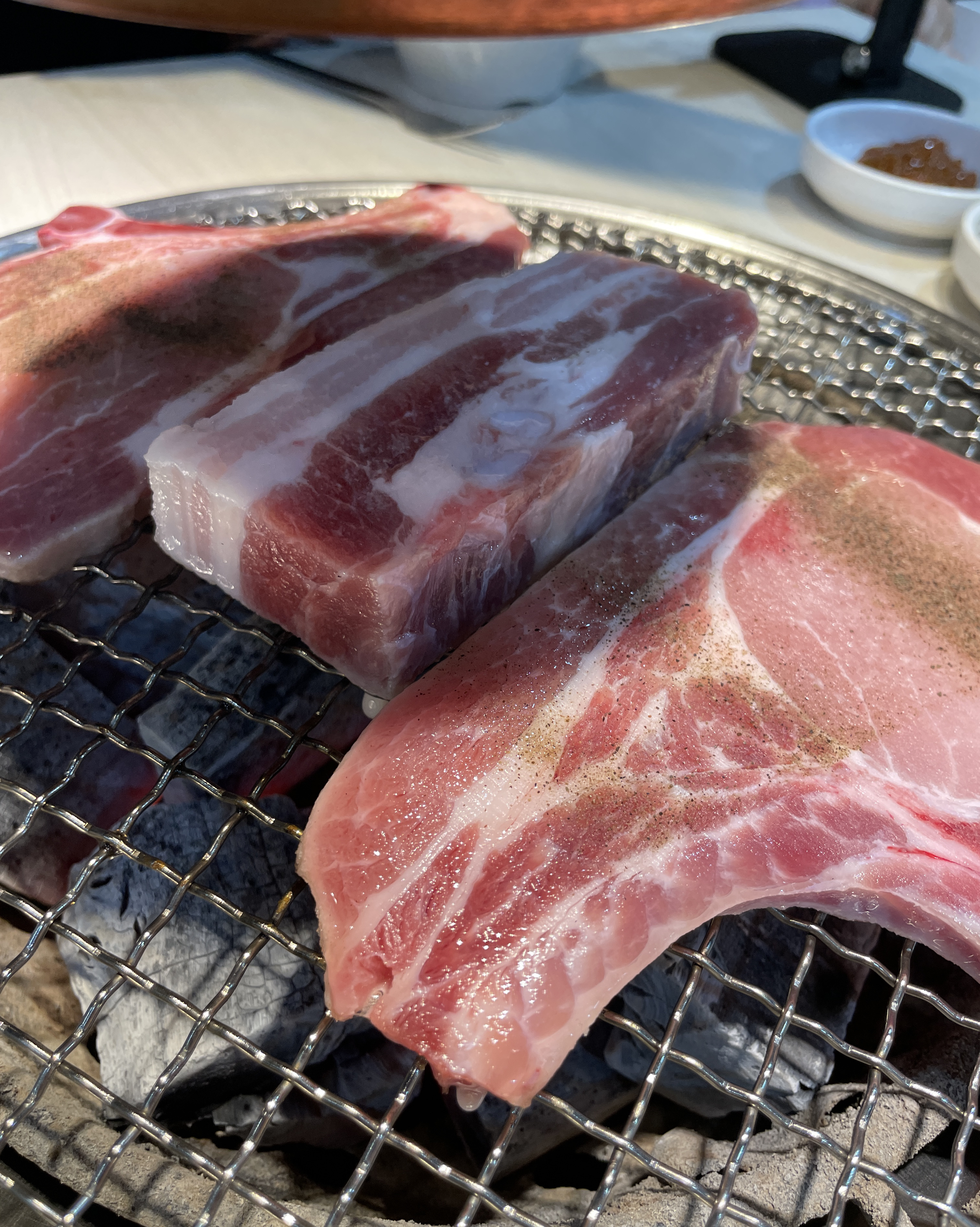 고기 맛있도 셀프바도 잘 이용했어요 - 석관동 맛집 명륜진사갈비 서울석관점