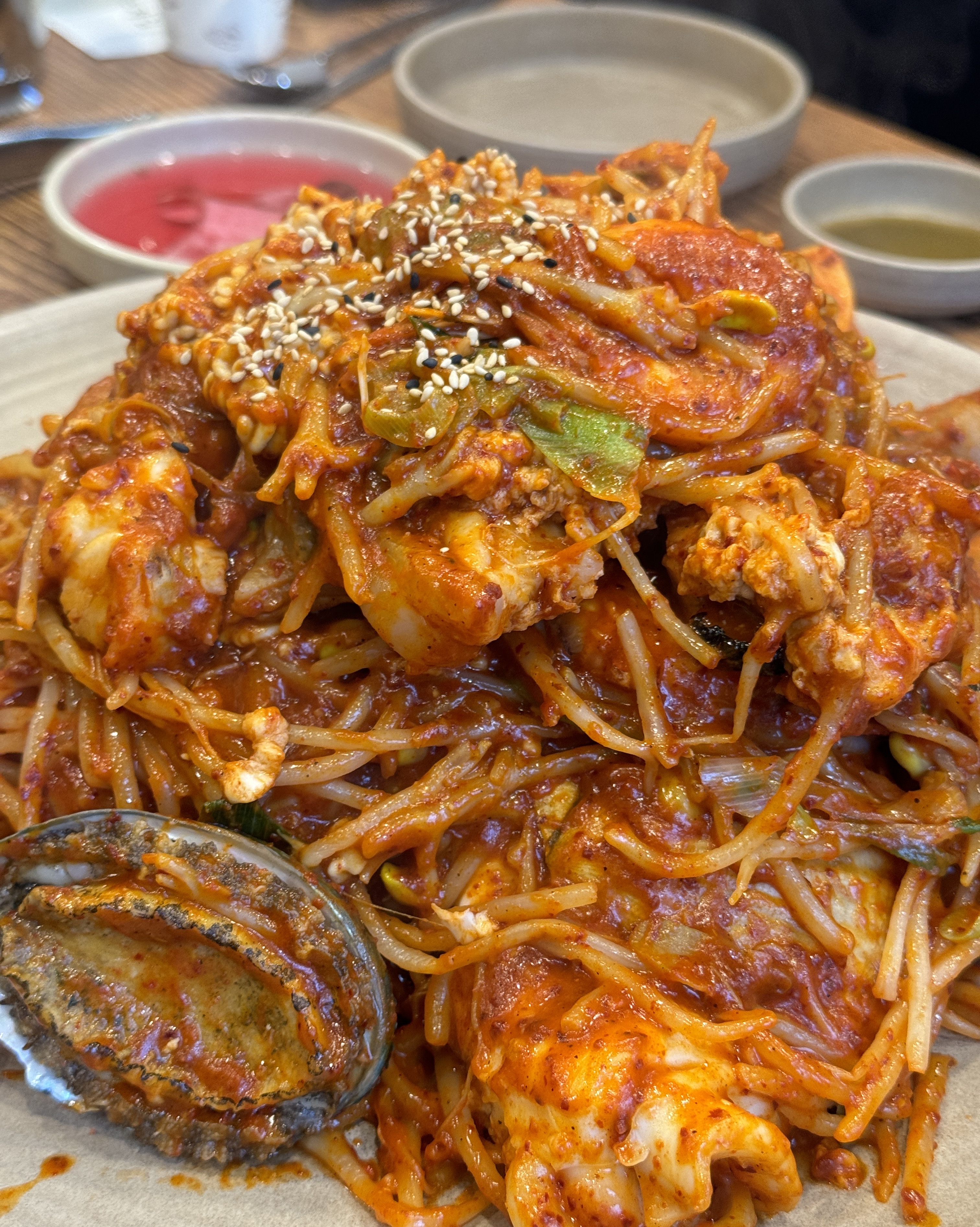 Janghanpyeong Station. Steamed seafood. I love seafood