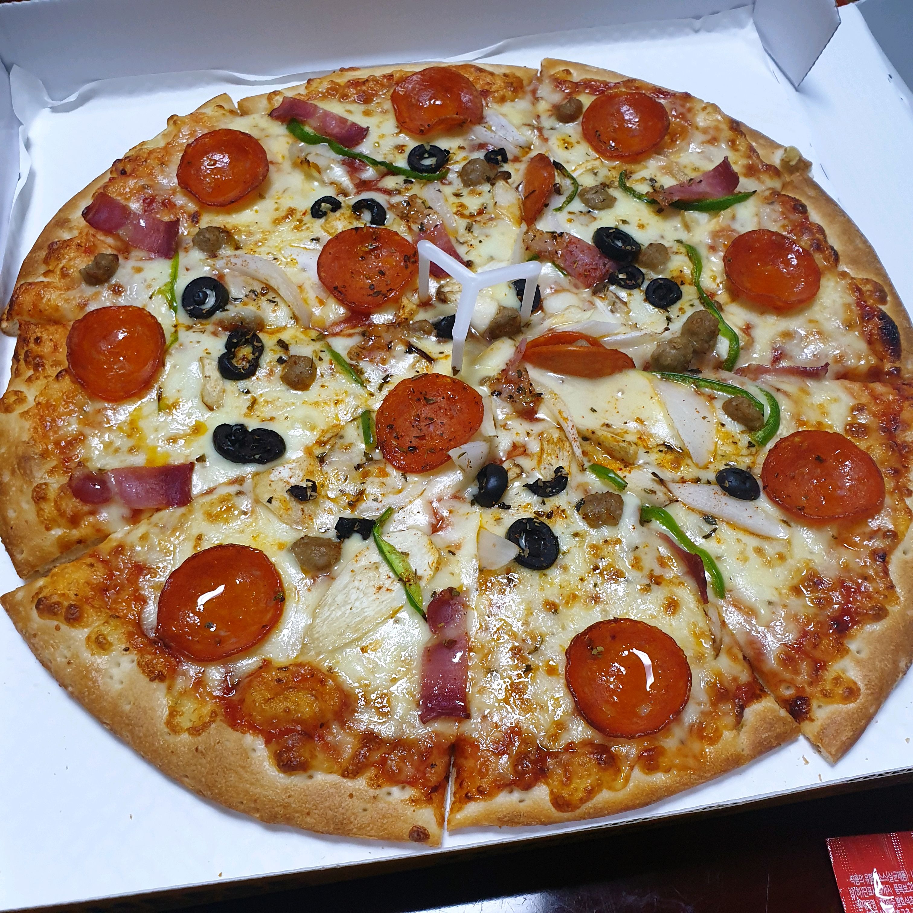 피자몰 아메리칸 슈프림 지잉짜 맛좋아~~게다가 가성비 쵝오~~ - 신정역 맛집 피자몰 신정점