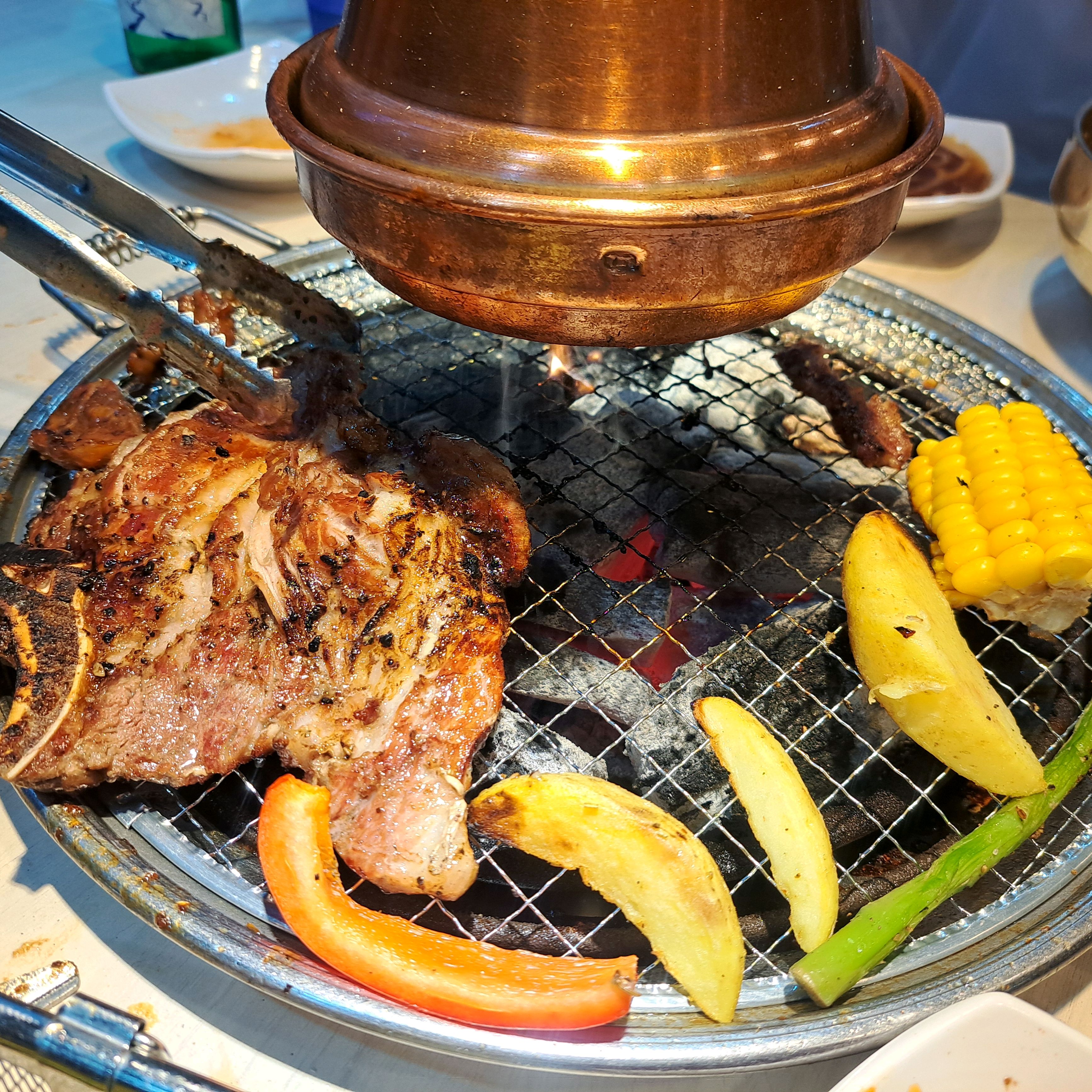 스테이크도 먹었어요. - 의왕역 맛집 명륜진사갈비 의왕역점