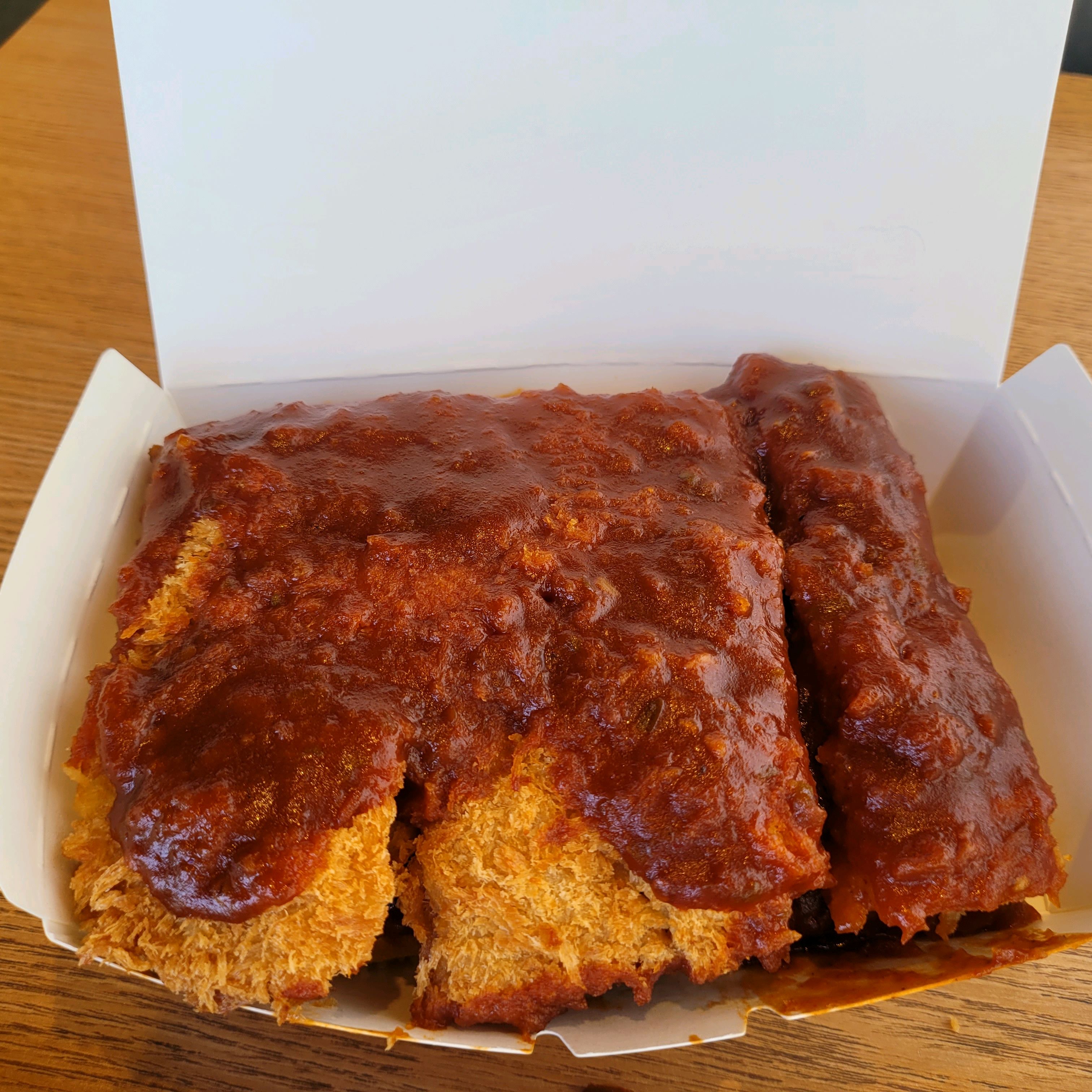 먹을만큼 먹었는데.. 이만큼 남았네요.. - 군산 수송동 맛집 홍익돈까스 군산점