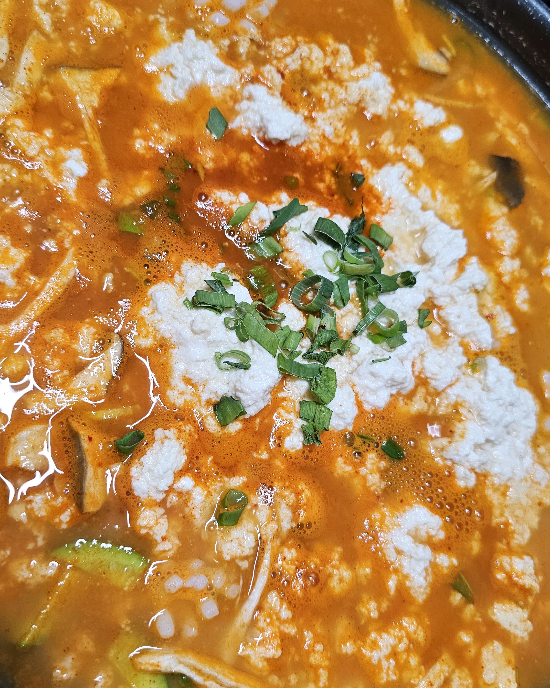 순두부전골 세트메뉴 주문. - 경포대 맛집 고향산천초당순두부