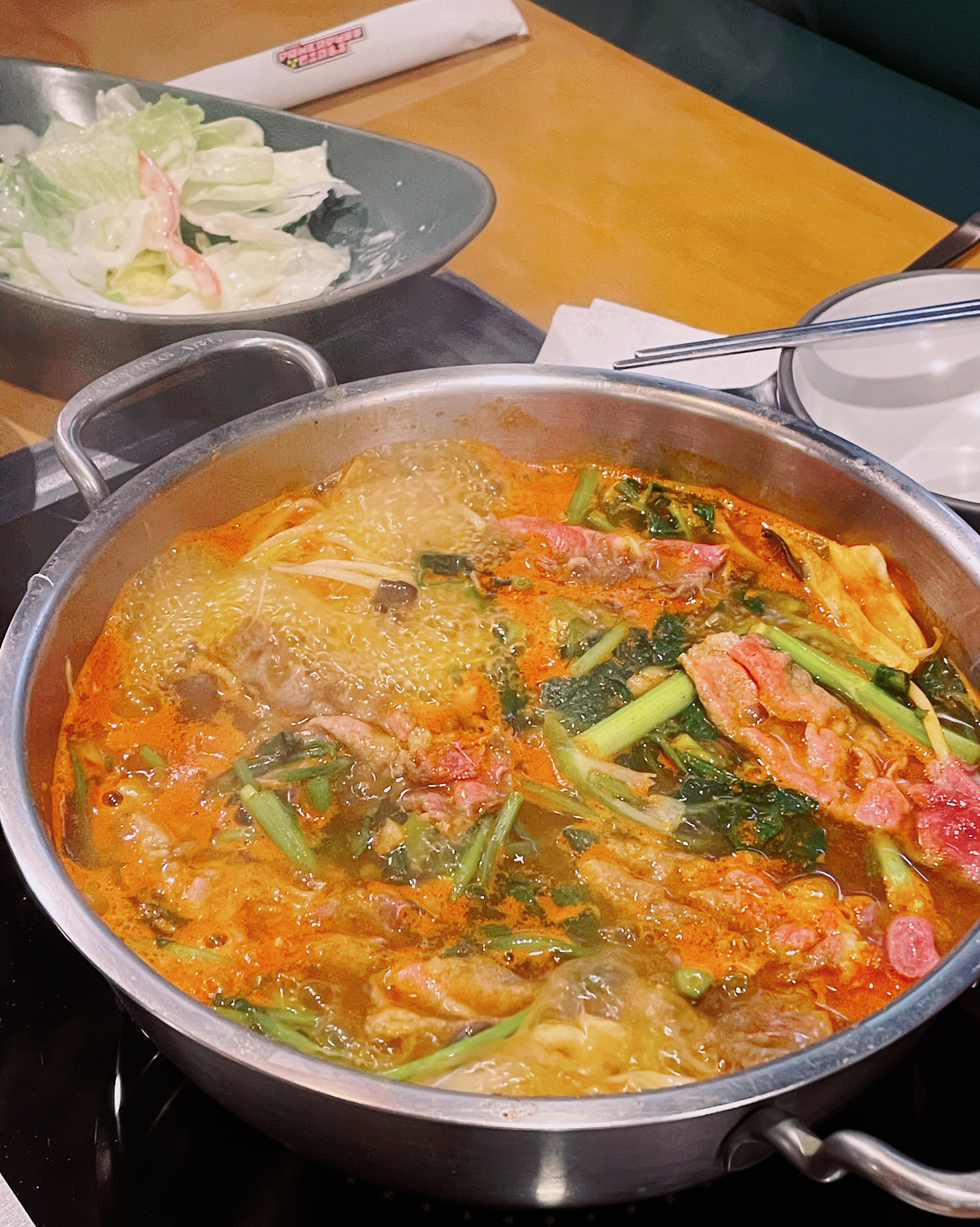 
방이역식당 한성백제얼큰샤브칼국수 올림픽공원본점