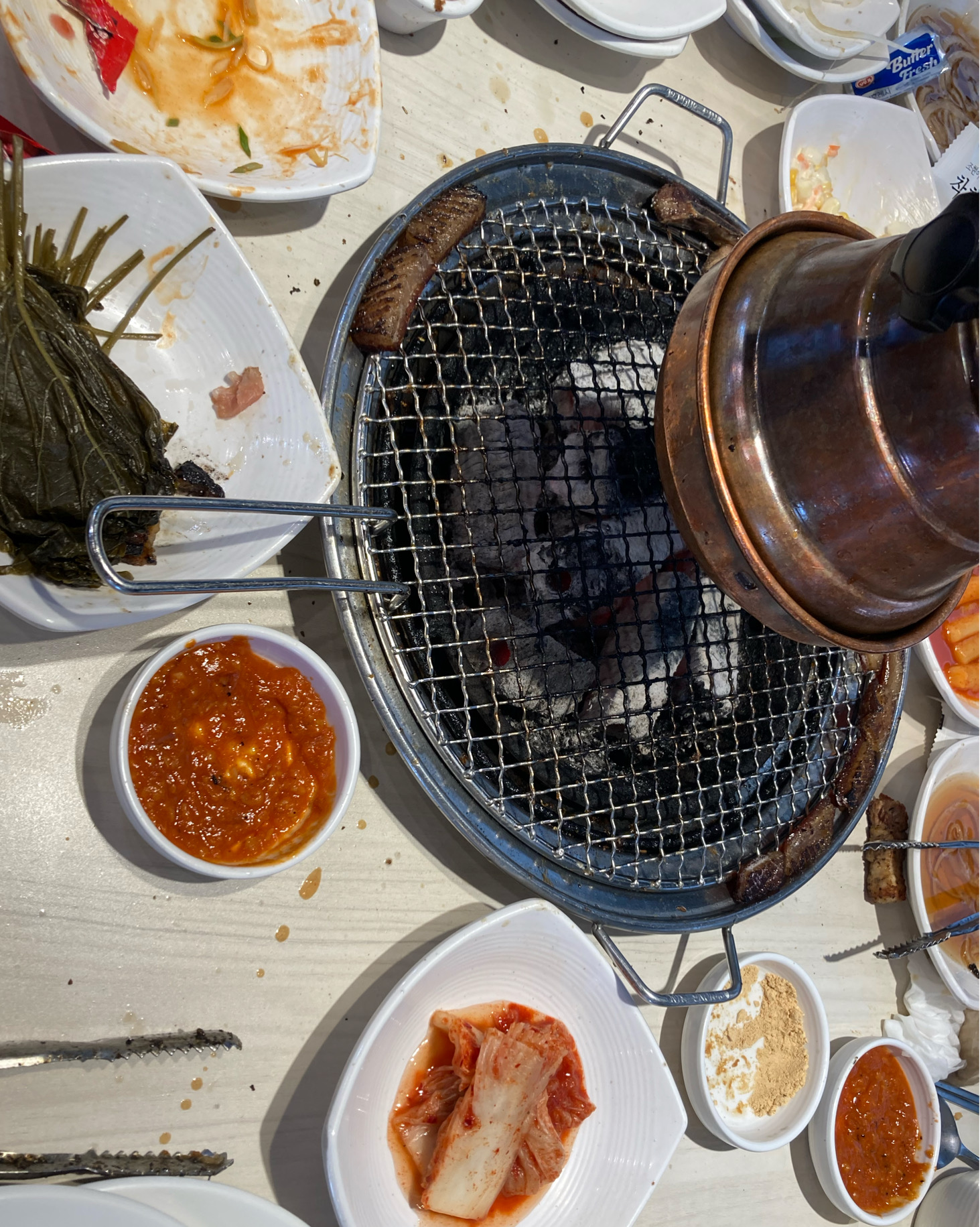 정신없이 먹어서 다먹고 난 후에 사진찍엇네요ㅠㅠ - 고강동 맛집 명륜진사갈비 부천고강점
