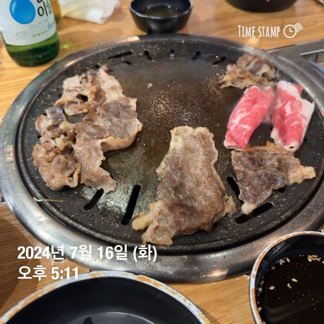 처음와봤는데 빨리구워져서 좋아요 - 불당동 맛집 이차돌 천안불당점