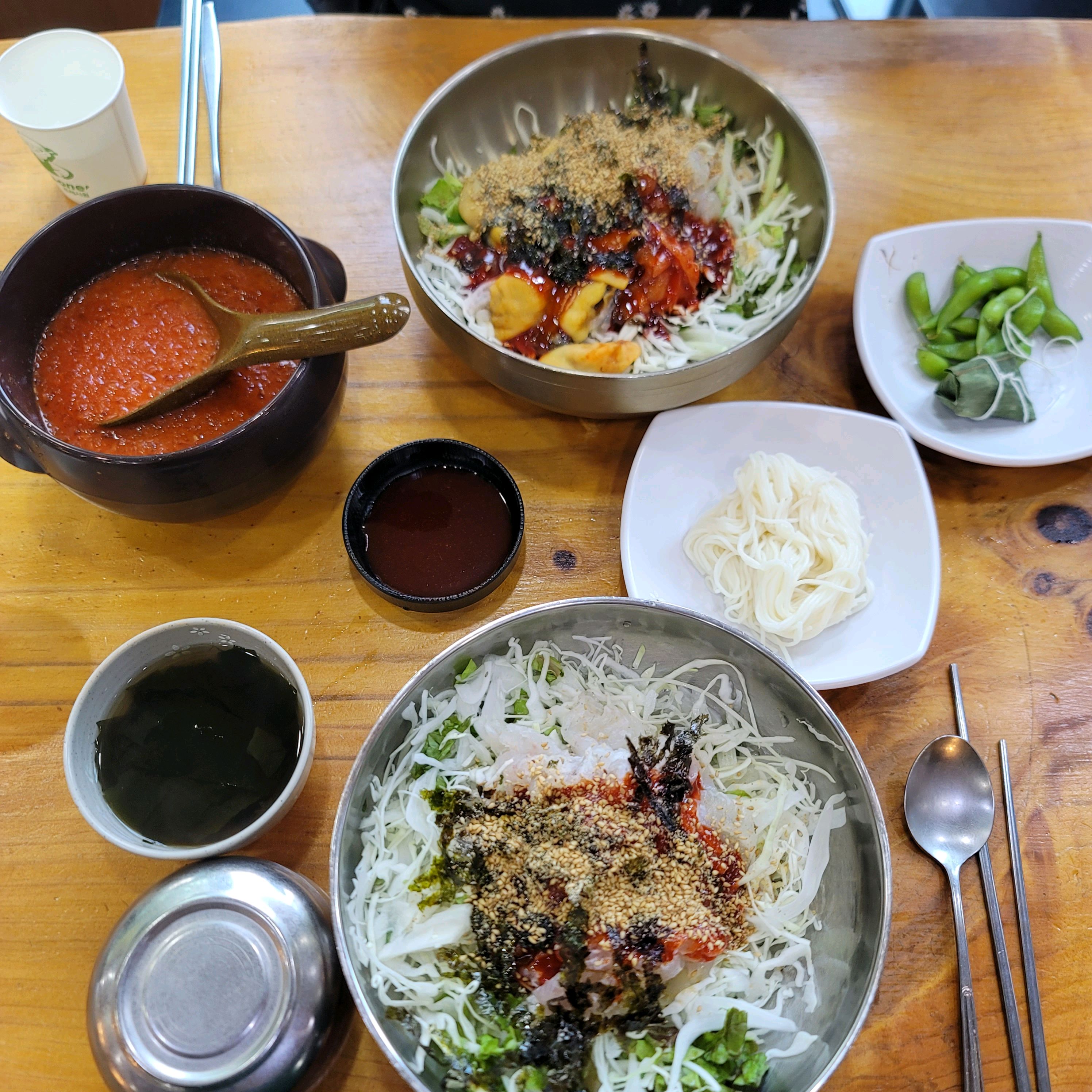 먹은 메뉴 : 해산물물회(25,000원), 회덮밥(17,000원) - 안양 맛집 포항물회