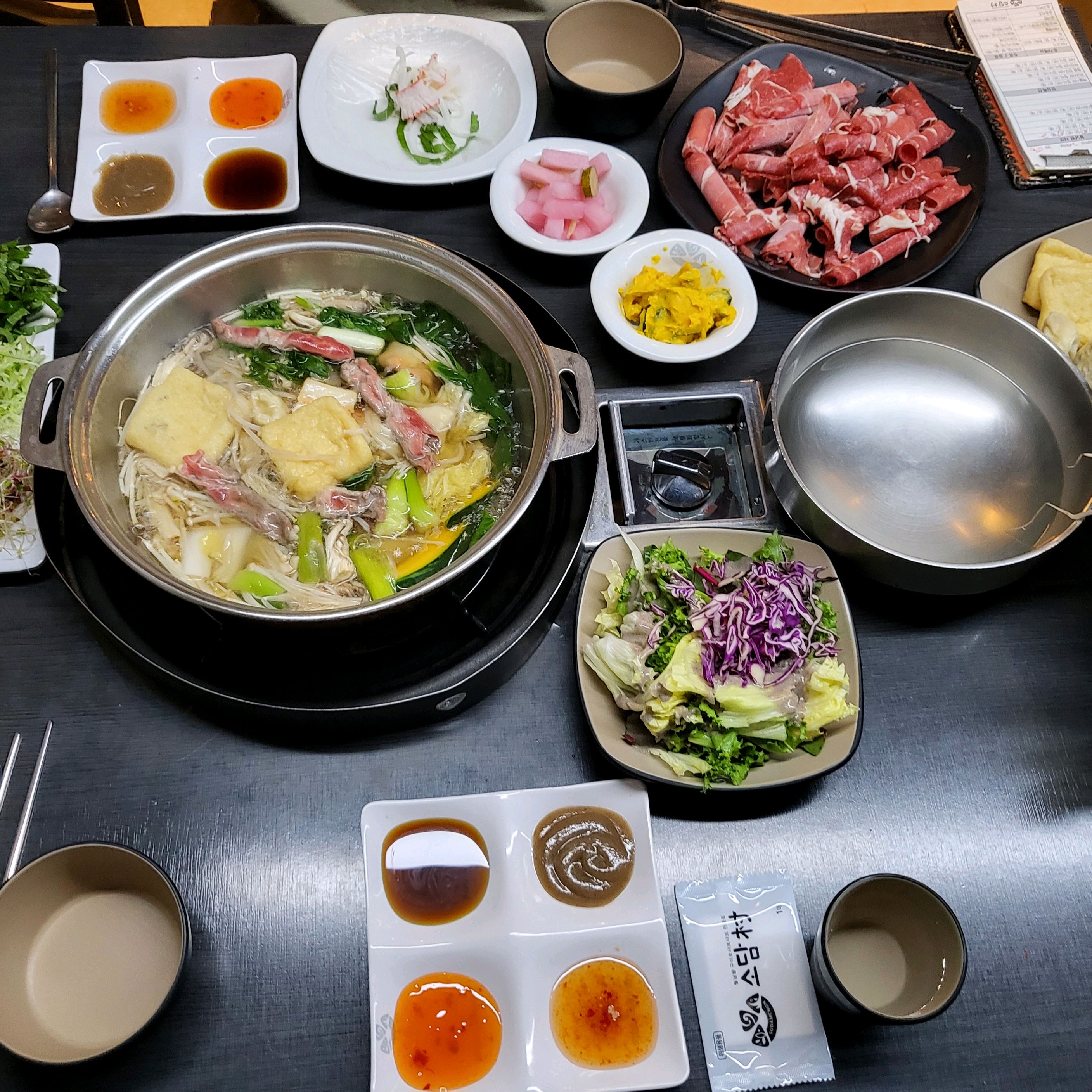 샤브샤브 먹고싶으면 종종 갑니다~건강한 야채들로 배불리 먹을수 있어 좋아요~ - 화곡동 맛집 소담촌 화곡점
