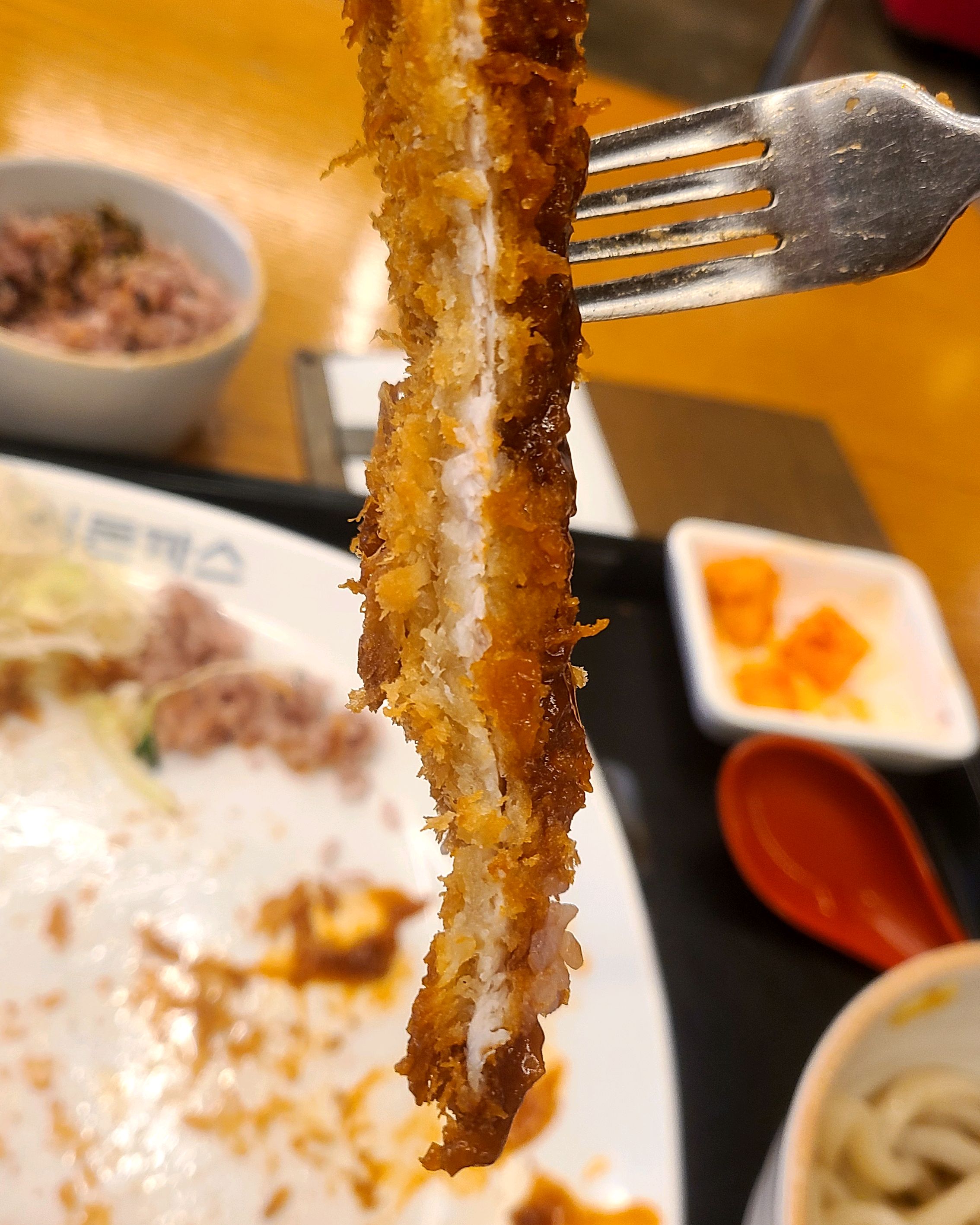 고기두께 실화인가여 튀김빵가루맛만 나고 배고파서 간건데 두번다신 홍익 안갈거같네여 예전엔