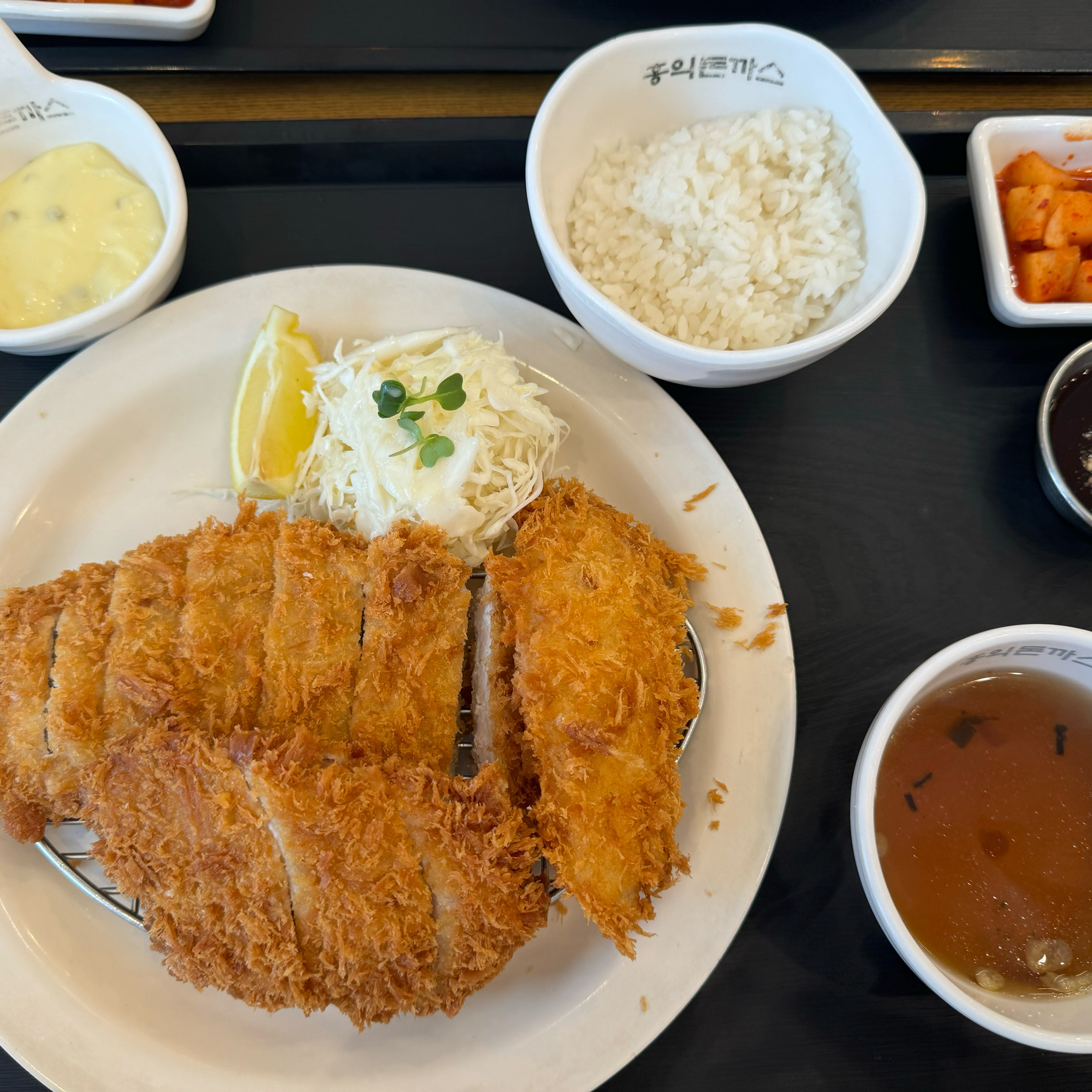 모듬까스, 로제돈가스 먹었어용 - 인천 청라 맛집 홍익돈까스 청라점