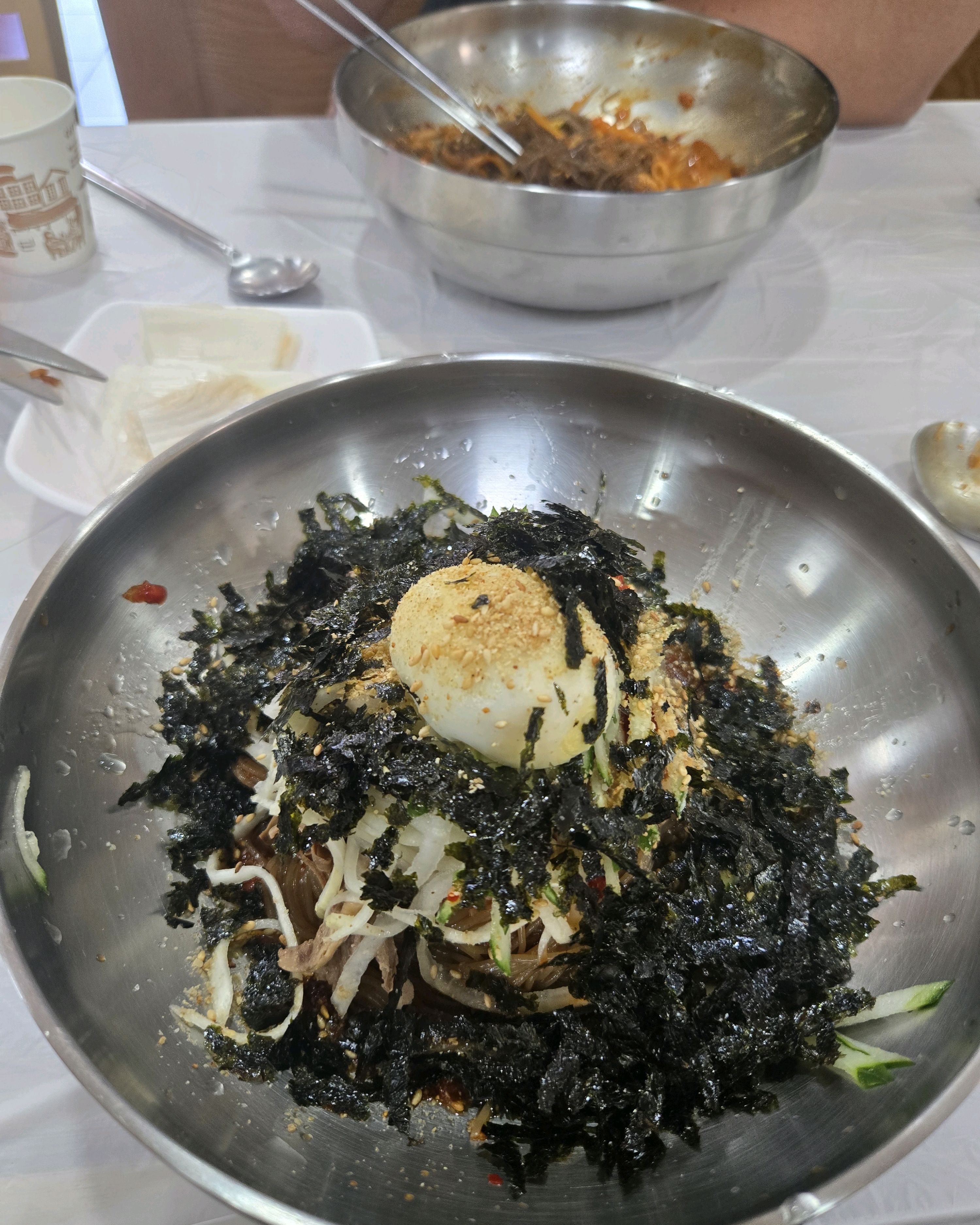 함흥 회막구수와 회냉면 먹음 - 아바이마을 맛집 함흥막국수