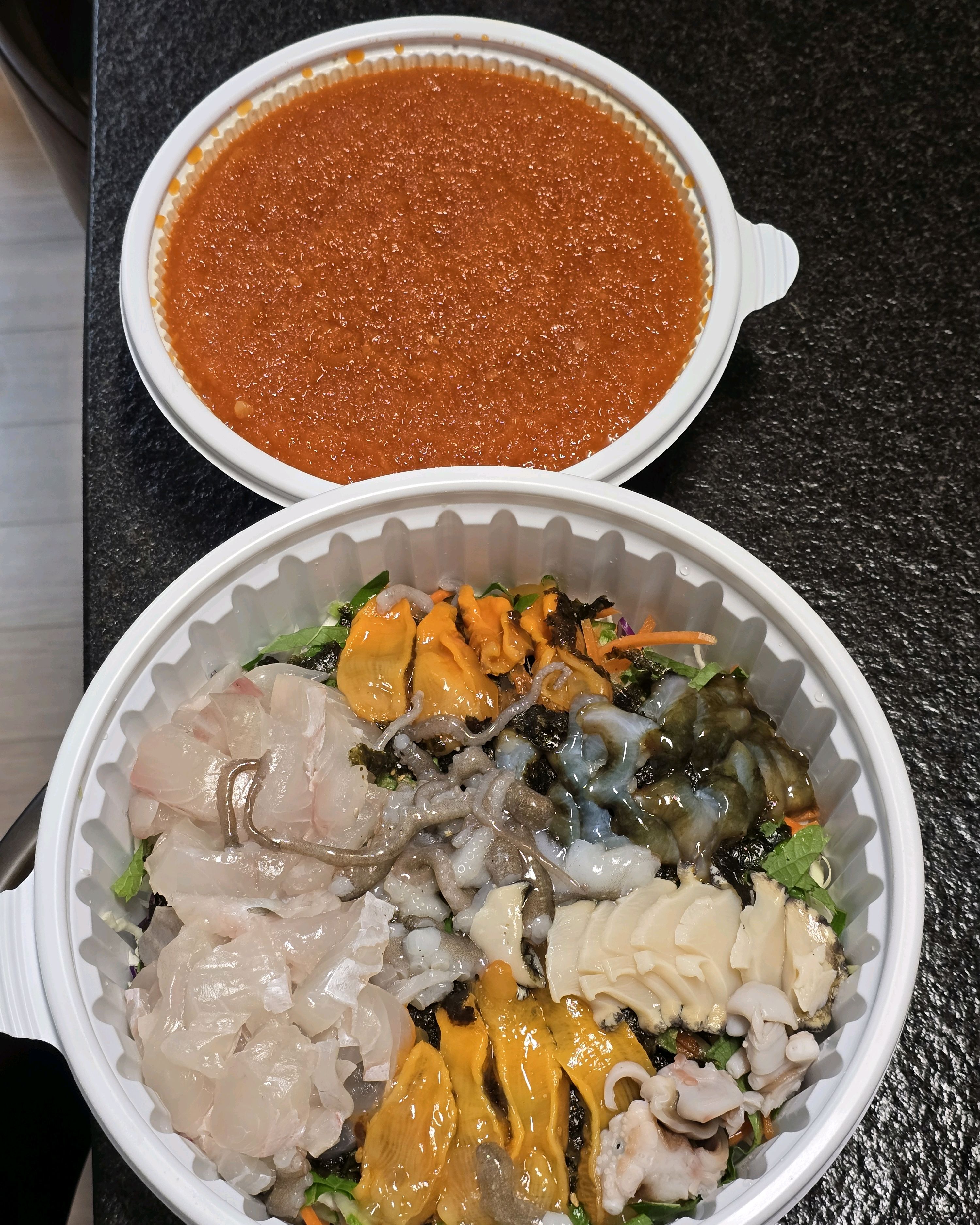 Restaurant in Nokbeon-dong, Eunpyeong-gu, Seoul, sashimi restaurant, Ulleungdo