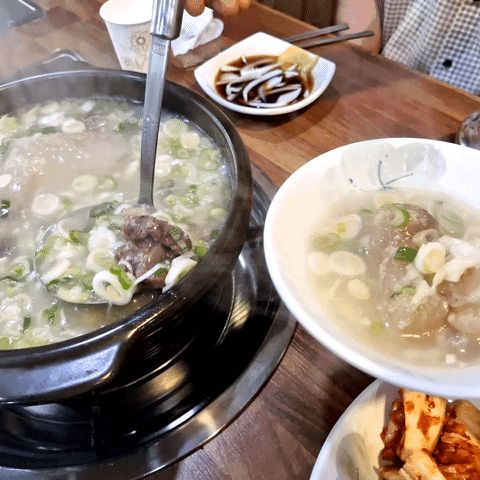 양많아서 아이포함 넷이 배불리 먹었습니다 - 권선동 맛집 아리랑도가니탕