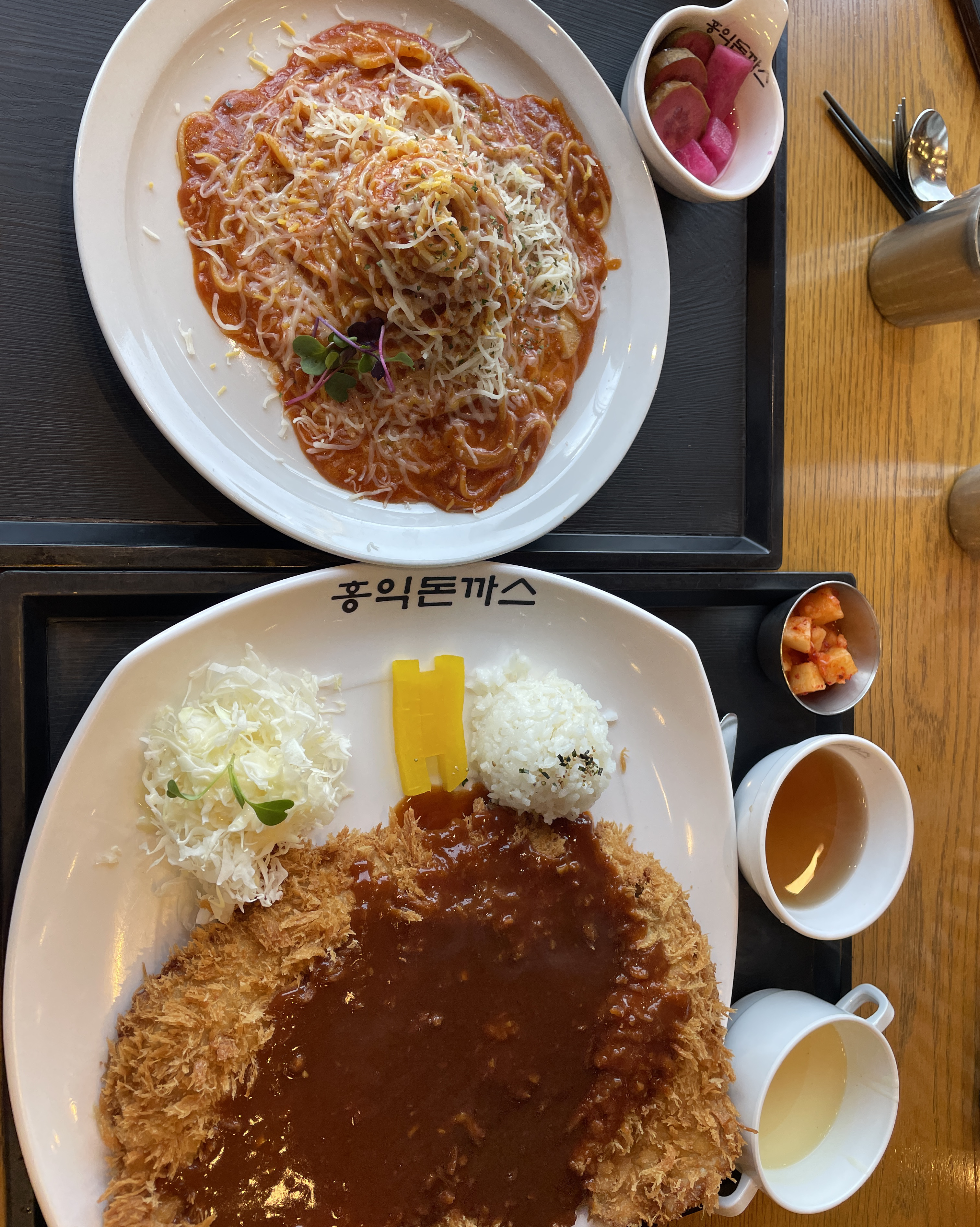 너무 맛있어요 🩵😝🩵 - 평택 안중 맛집 홍익돈까스 안중점