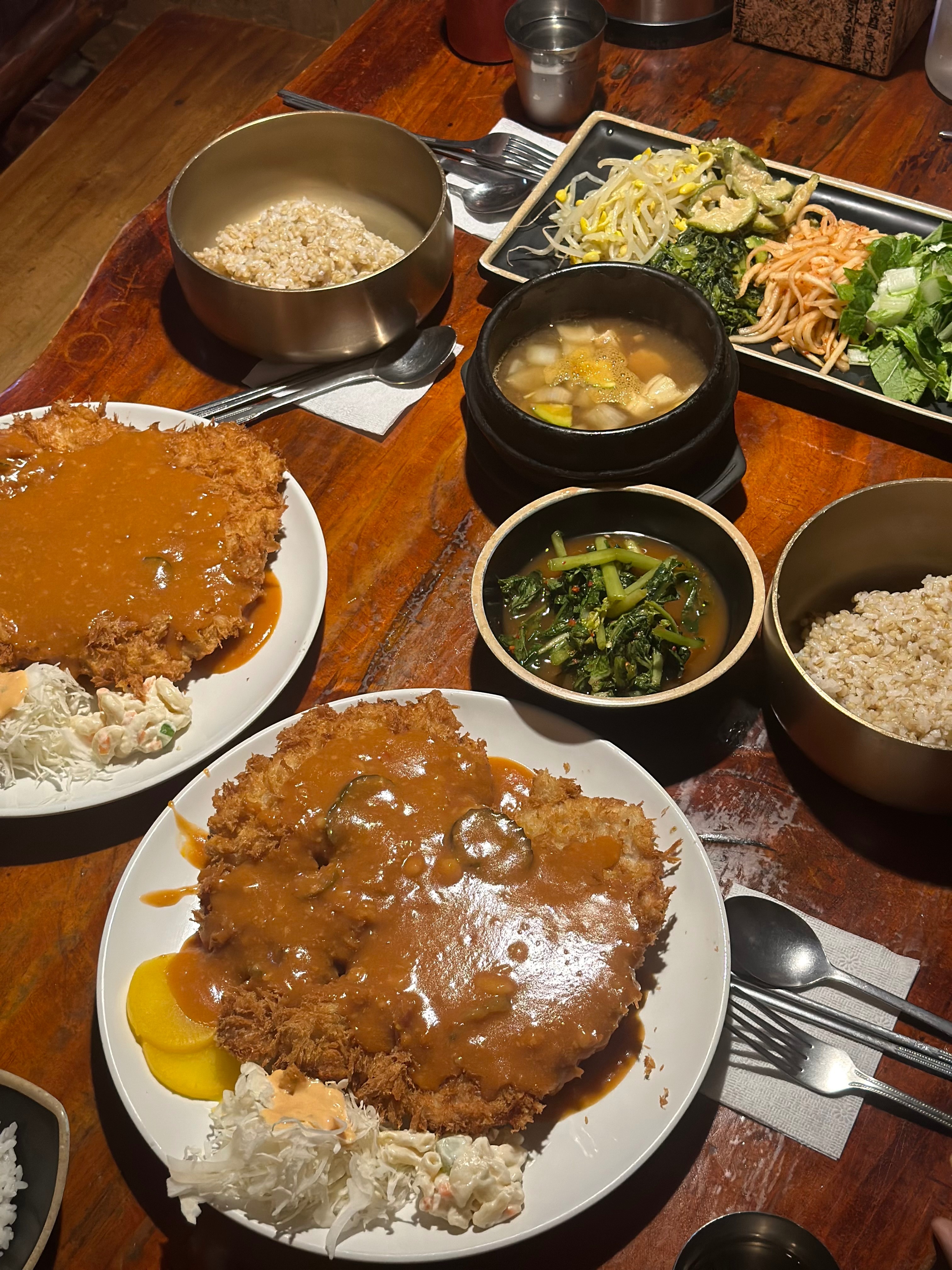 거여역식당 동촌 보리밥과 돈까스