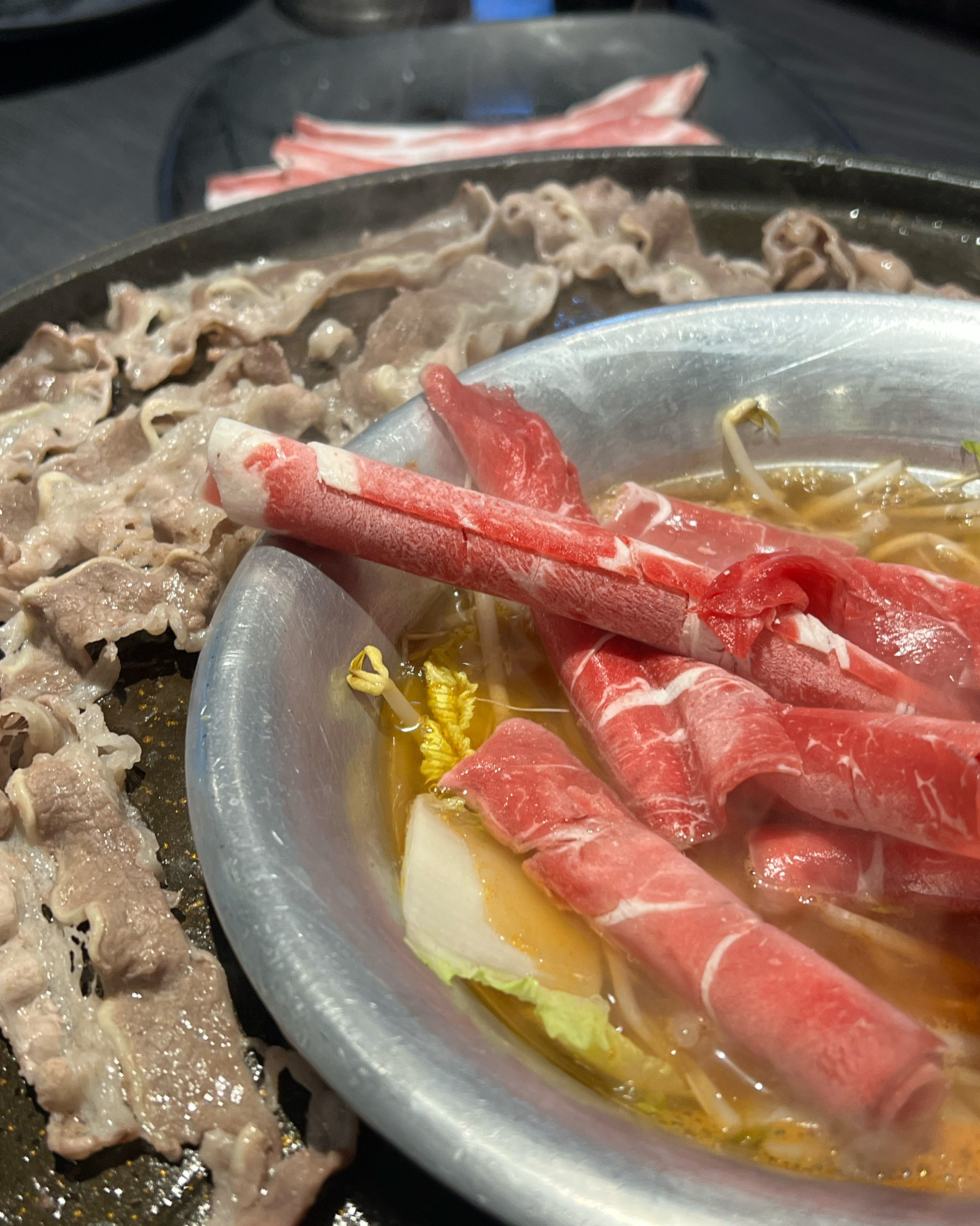샤브만먹기 아쉽 ㅠㅜ 다면 고기 구어서도 먹으세요 👍👍👍👍 - 부천역 맛집 소담촌 부천역점