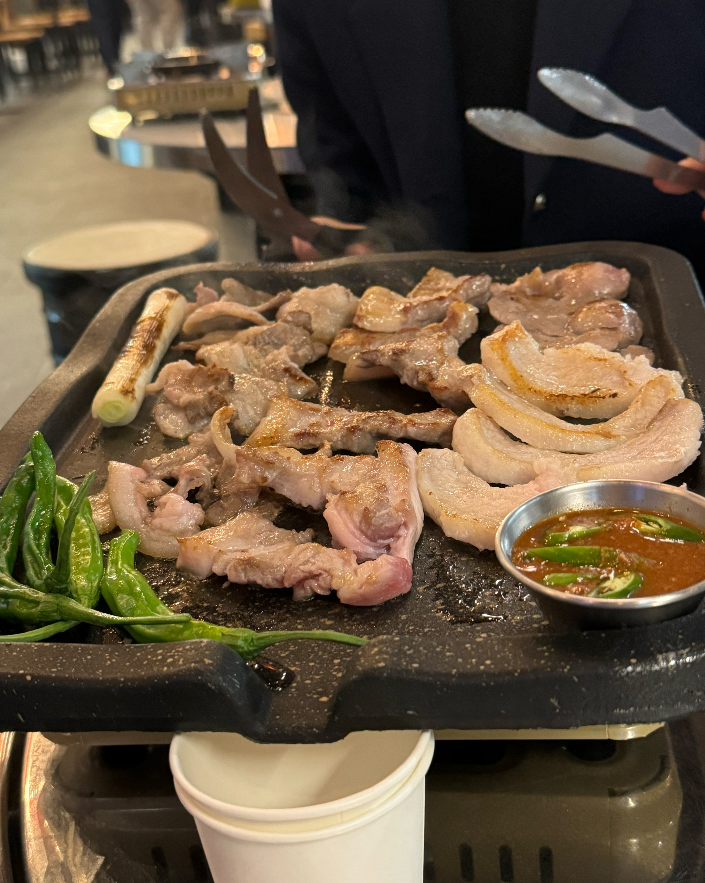 복돼지집 야외테이블 야장 최고에요! - 불당동 맛집 복돼지집
