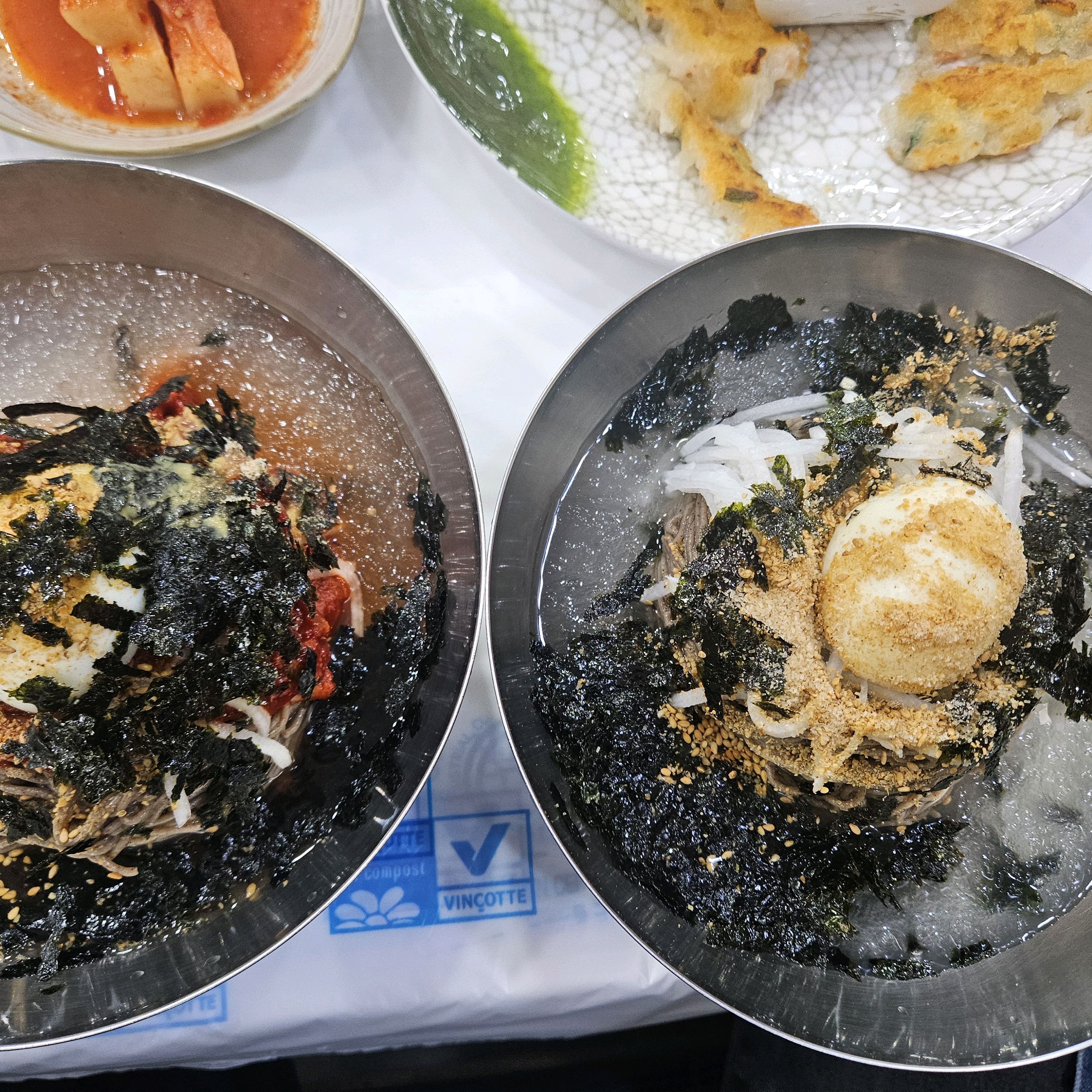 회무침 막국수+동치미막국수+감자전 주문 - 아바이마을 맛집 진미막국수