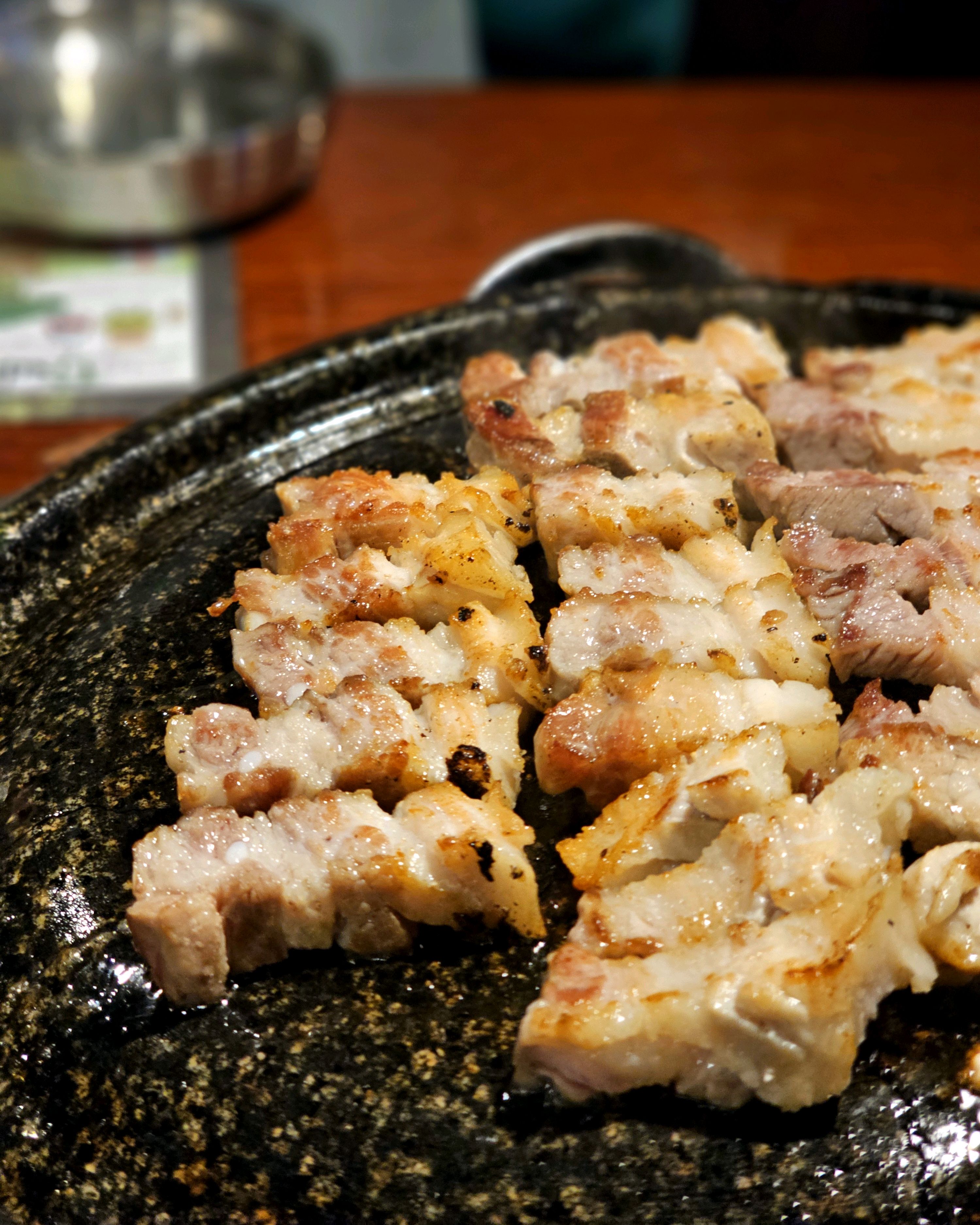President of a pork belly restaurant near Dongdaemun History and Culture Park Station, Seoul, Korea