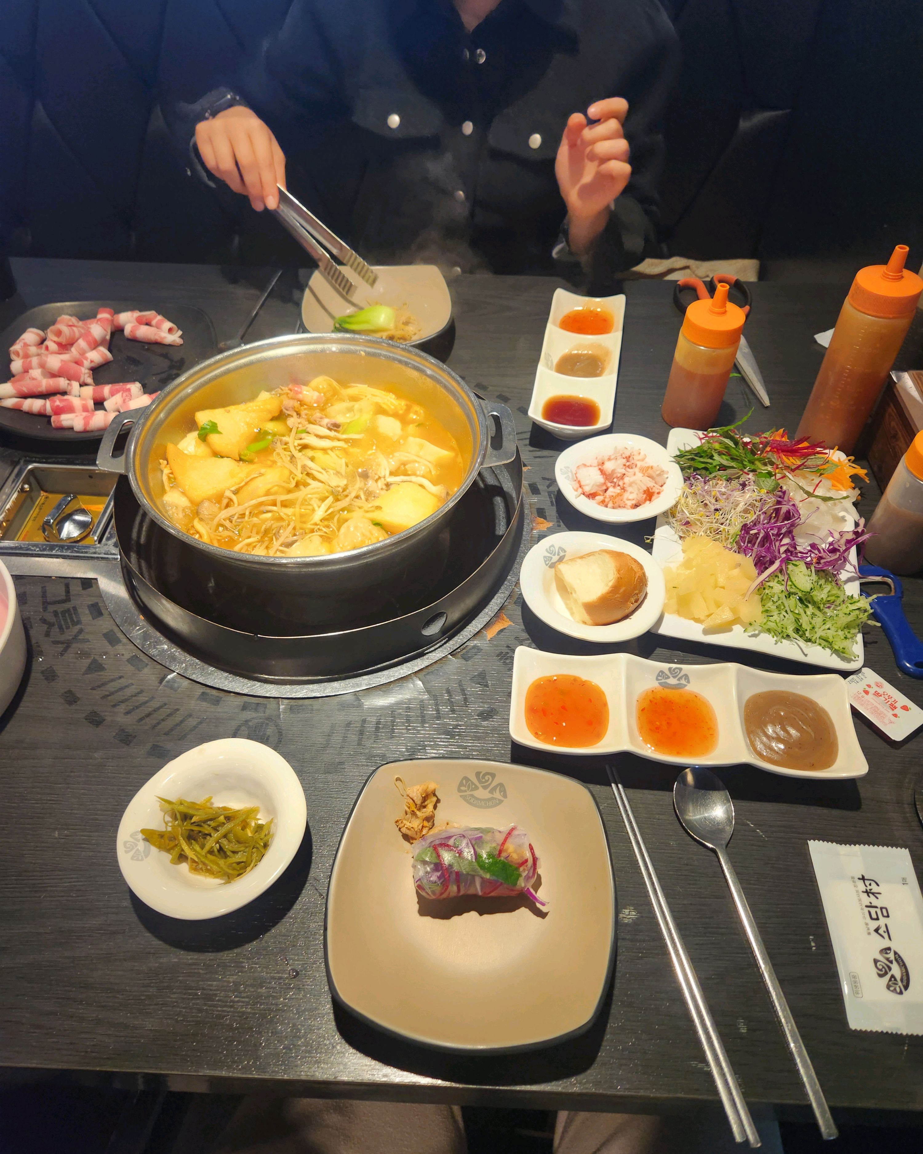 검진받는날 금식하고 물도 못 마시고 피를 4통 뽑고서 - 아차산역 맛집 소담촌 아차산역점