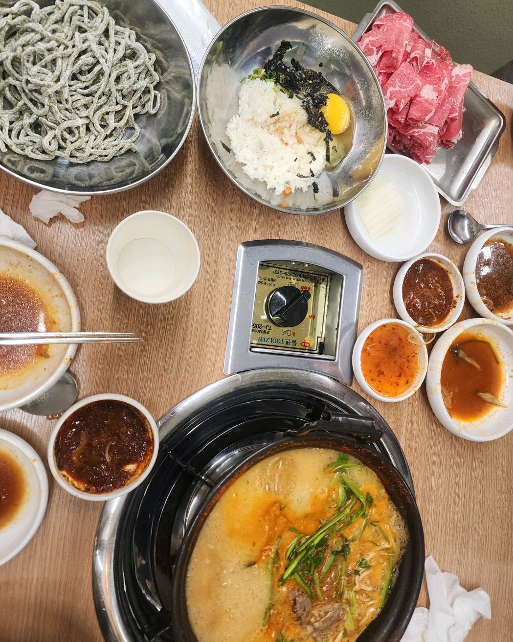  왕십리역 오리 전골 맛집 청록미나리식당 한양대점