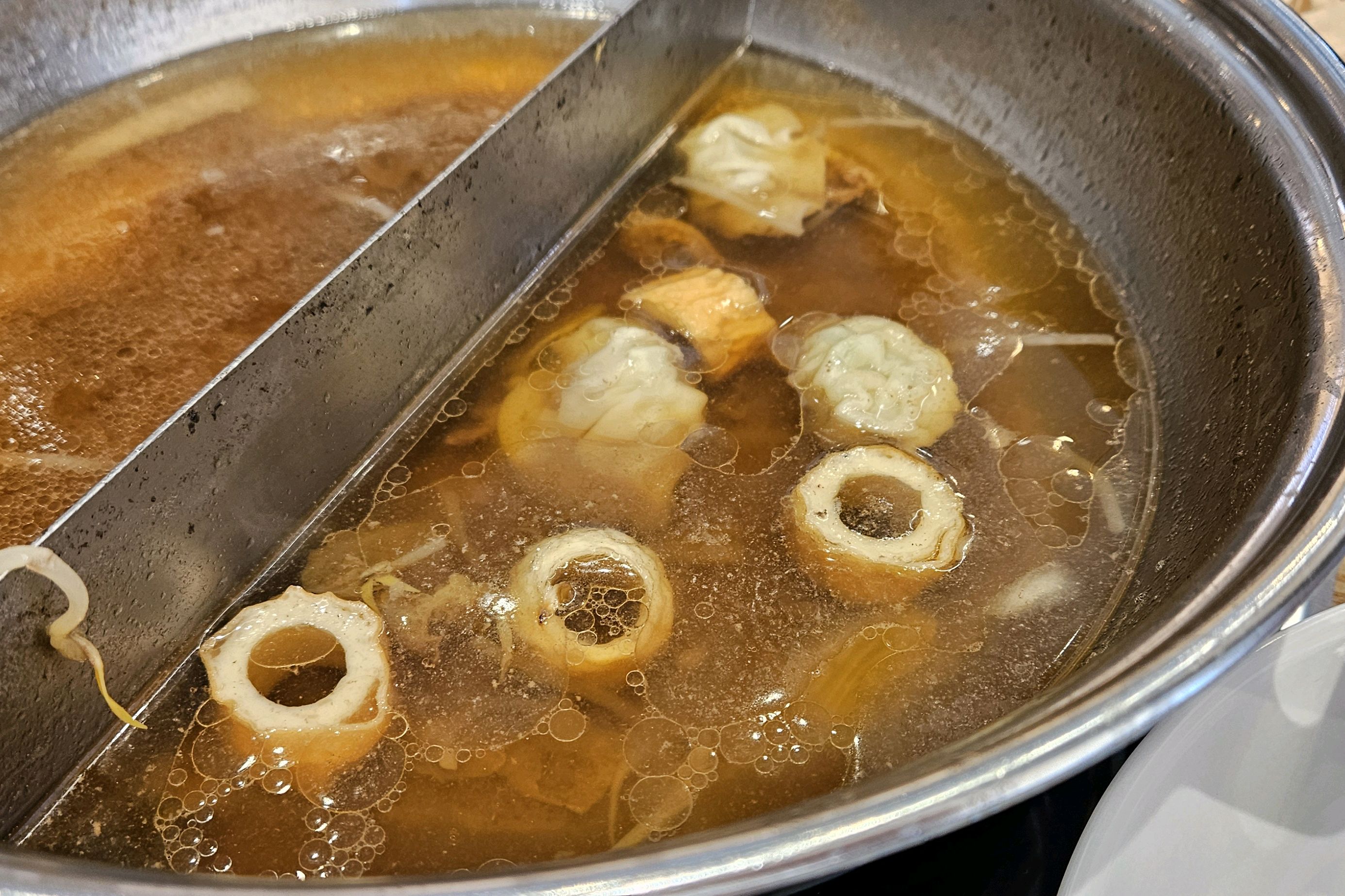 다 먹은후 국물만 찍었네요. - 대구 동구 맛집 샤브20 대구동구점