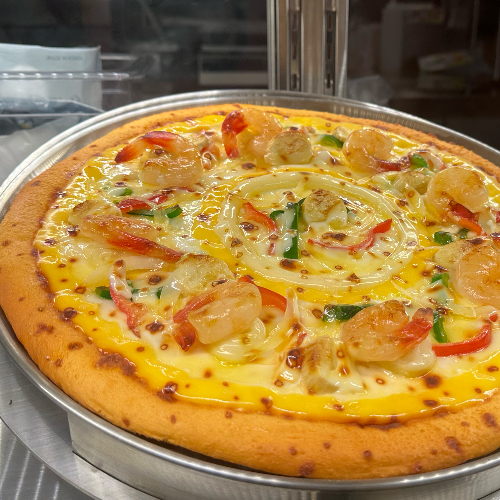 치즈퐁듀쉬림프 피자~~제일 맛있어요 - 산본역 맛집 피자몰 뉴코아산본점