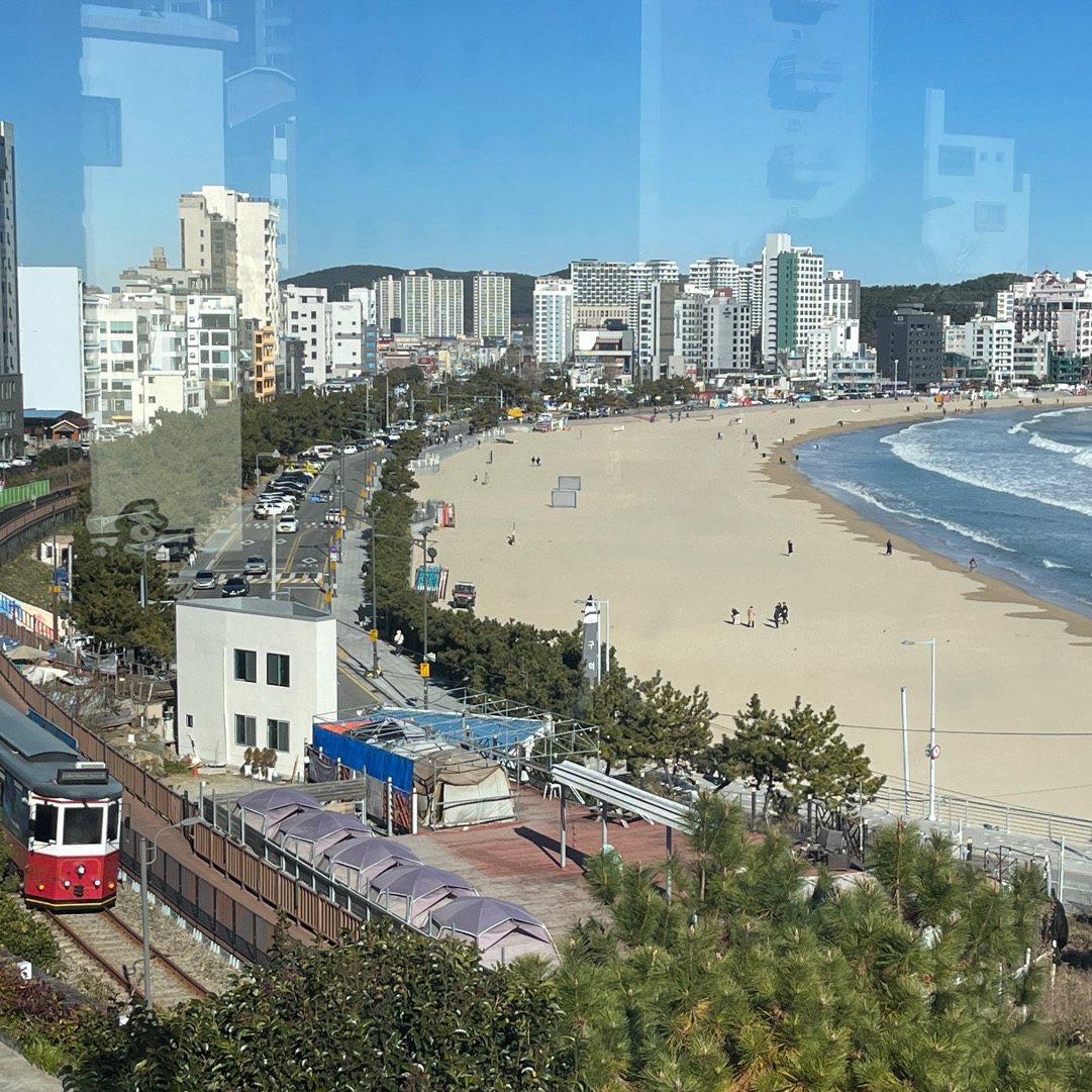 송정해수욕장이 한눈에 보이는 뷰가 있는 곳!!! - 송정 맛집 할리스 부산송정DI점