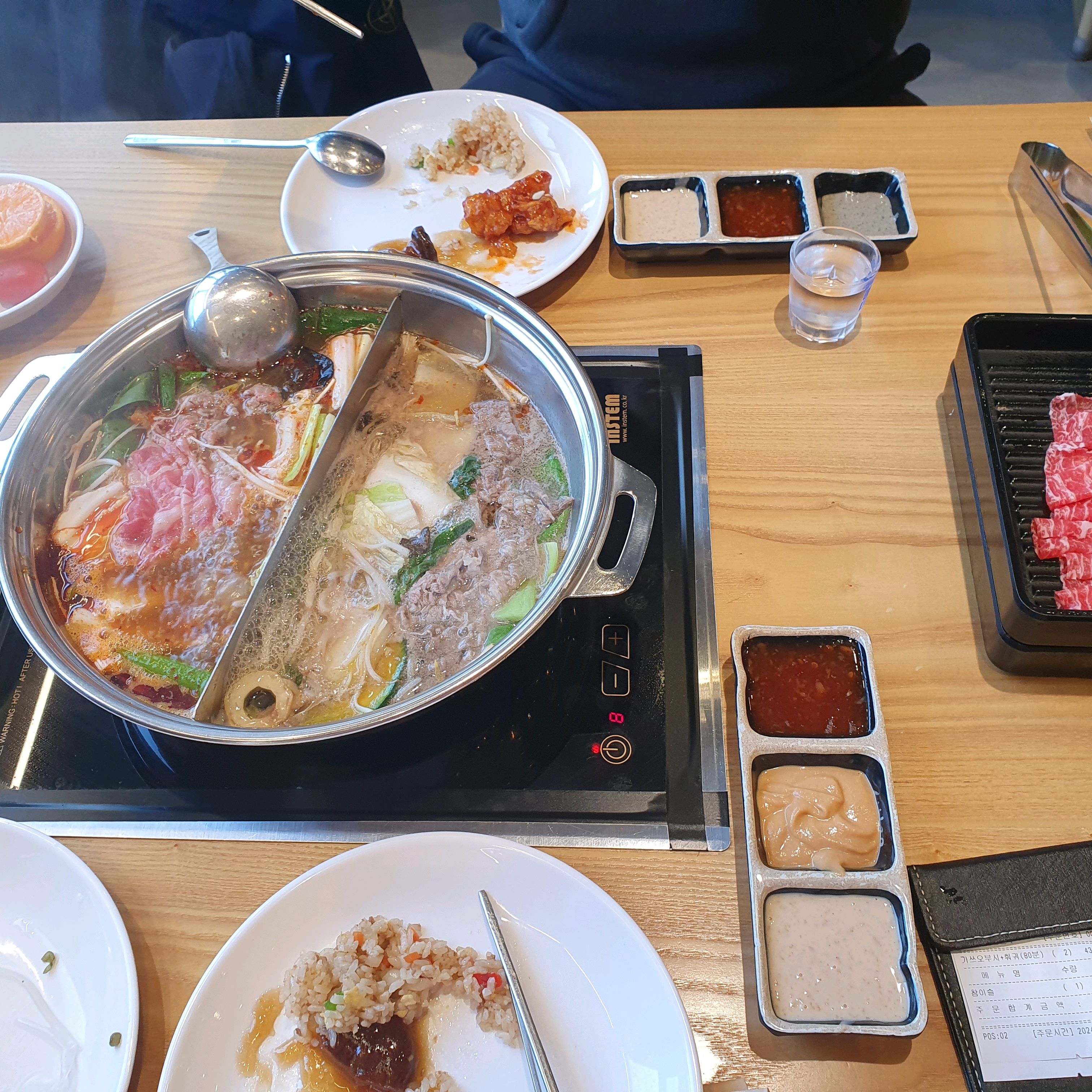 가쓰오부시+훠궈 (80분) 2인43,800원 참이슬 1병 오천원 - 진주 평거동 맛집 샤브20 진주점