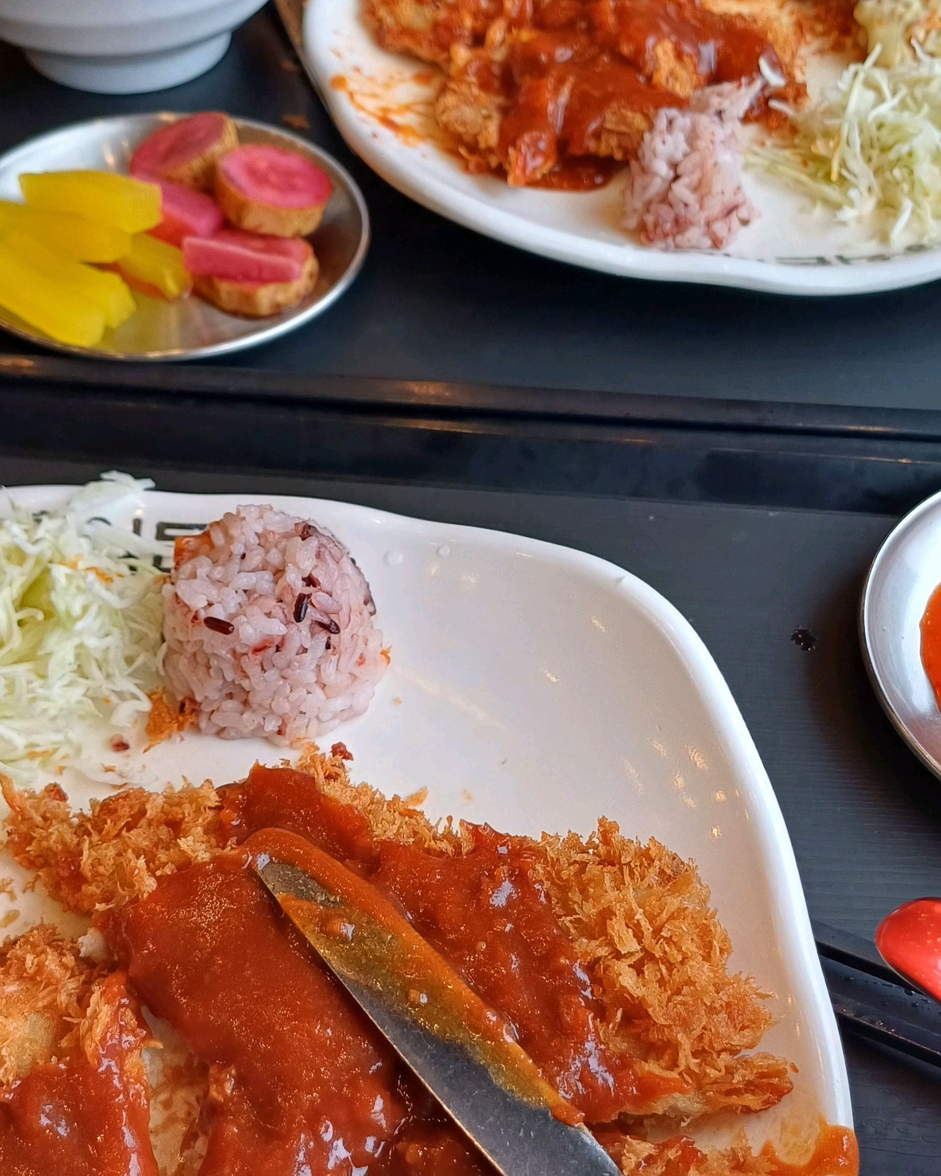 오랜만에 친구생일 이라 돈가스하고 - 전주 평화동 맛집 홍익돈까스 전주평화점