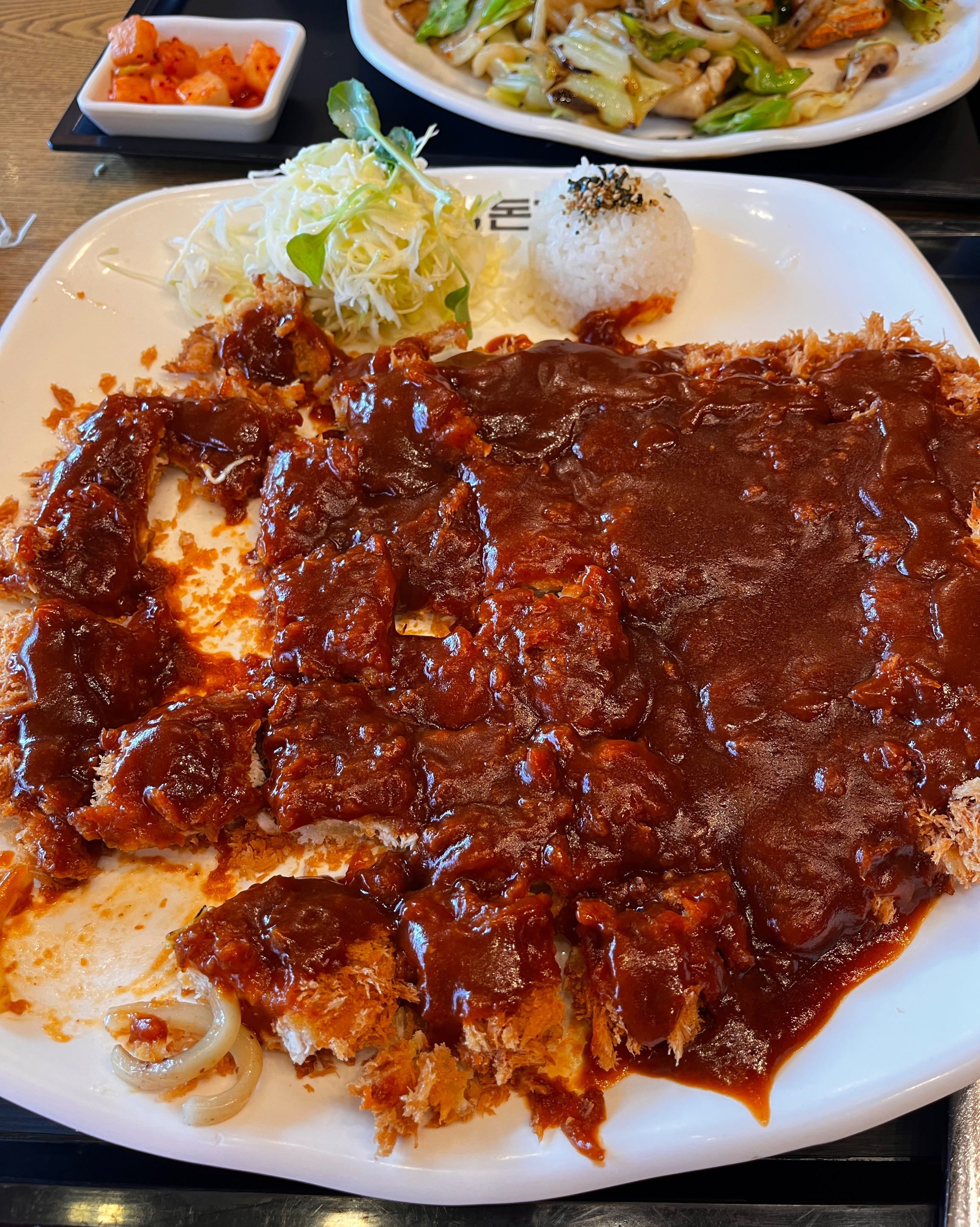 한달에 한번씩 볶음우동 생각나서 - 온양온천 맛집 홍익돈까스 온양온천점