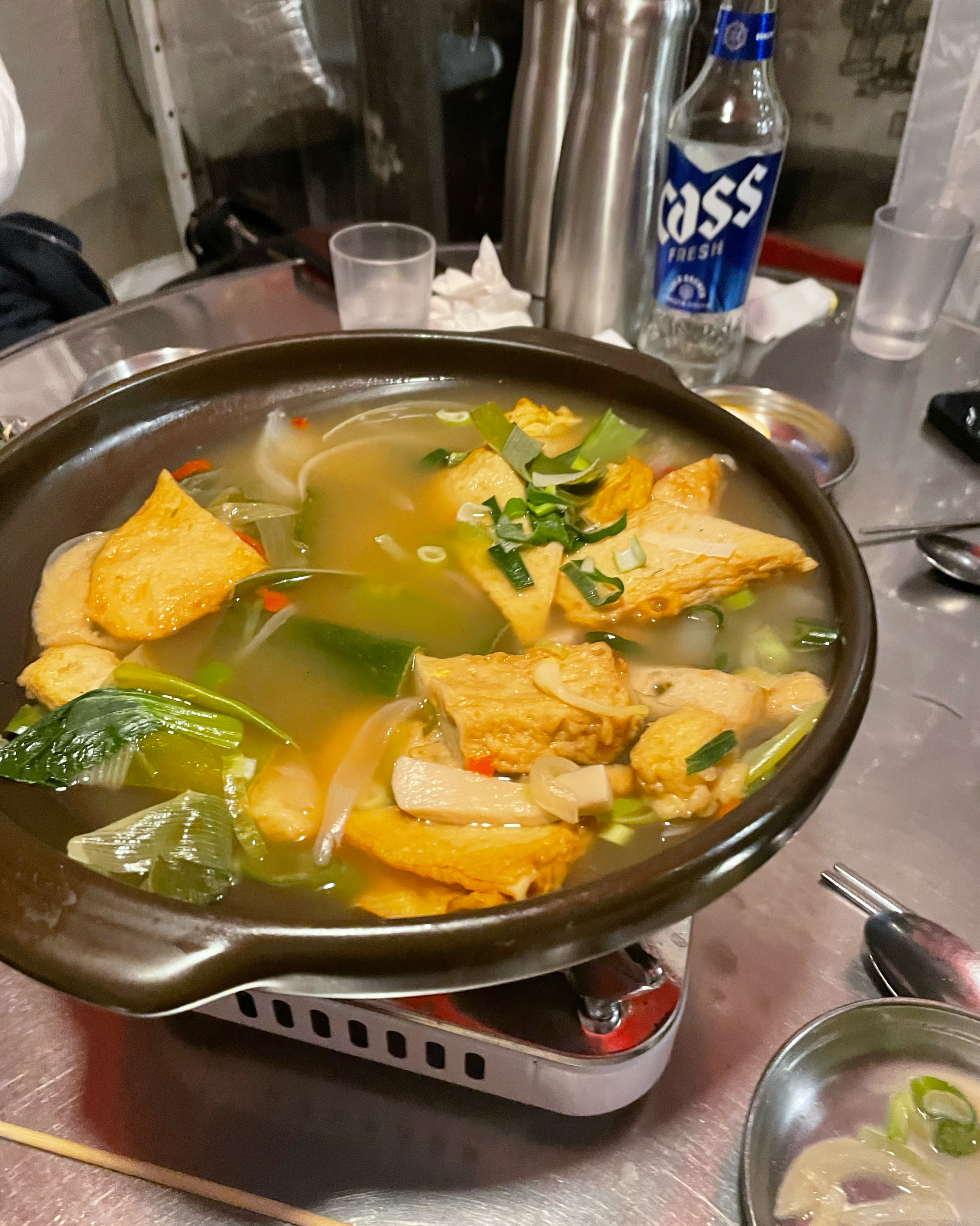 안주가 다 맛있어요!!!! 밖에 포장마차 분위기도 너무 좋아요 - 이태원 맛집 마가진상회