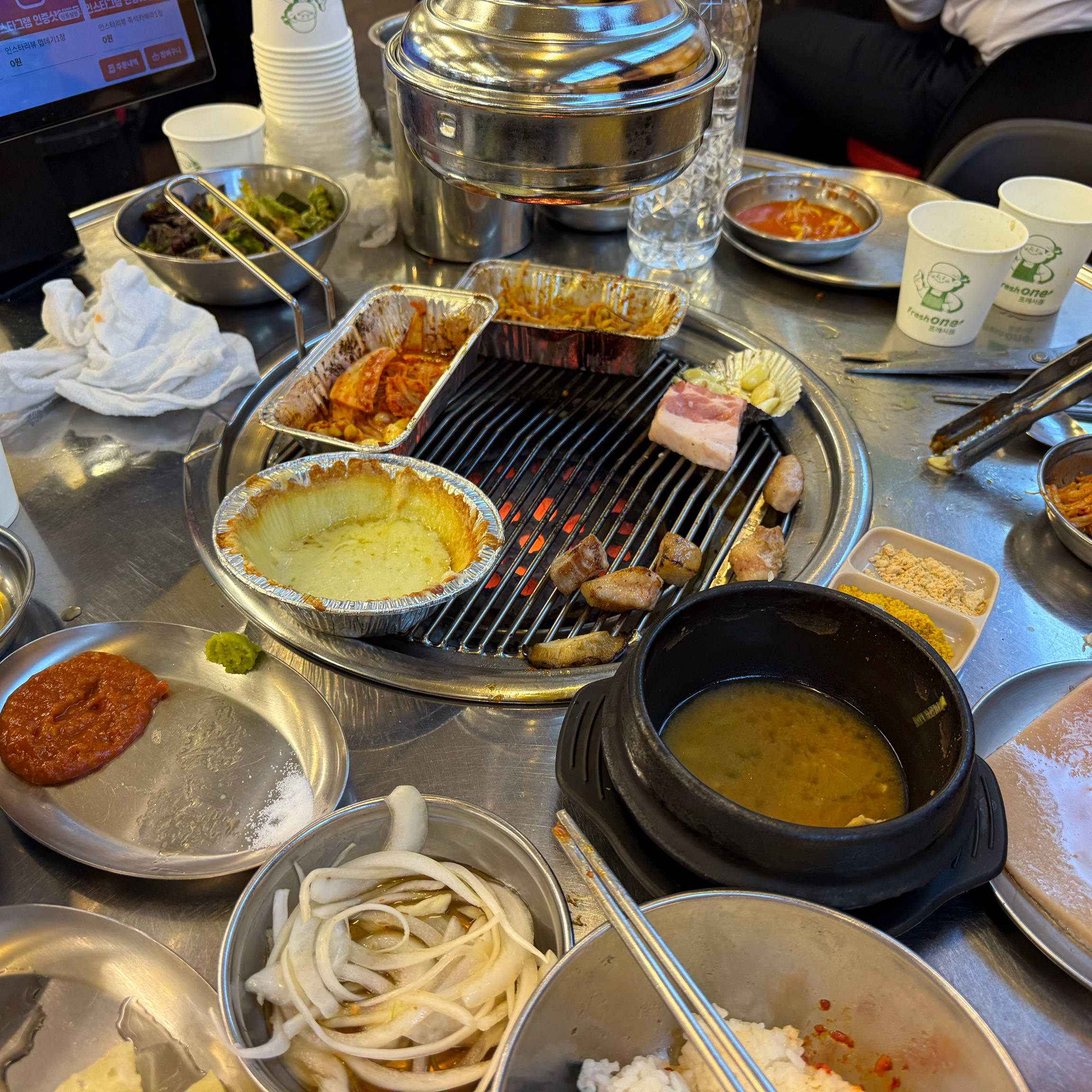 너무 맛있어서 사진 찍는건 까먹었어요..ㅎ - 안양 맛집 상록회관 연탄구이 전문점 안양점