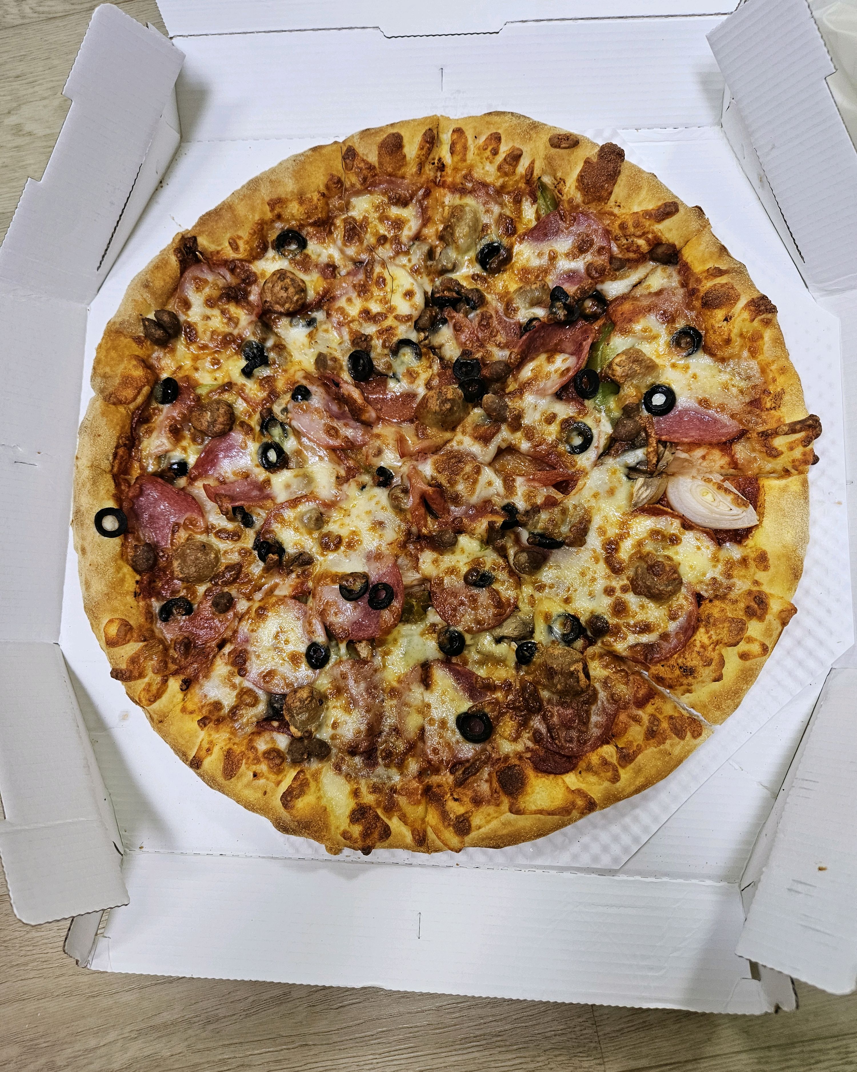 슈퍼디럭스 화요일 40%해서 엄마랑 맛있게 잘먹었어요!!!^^*!!! - 천호동 맛집 도미노피자 천호암사점