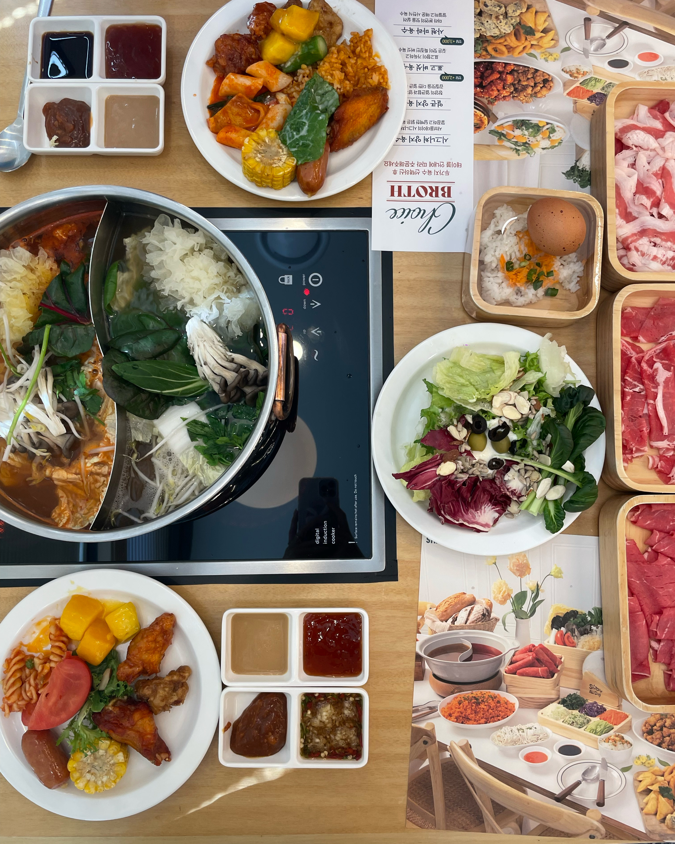 평일 오전방문하니웨이팅없이 조용하게 - 포항 양덕 맛집 샤브올데이 포항양덕점