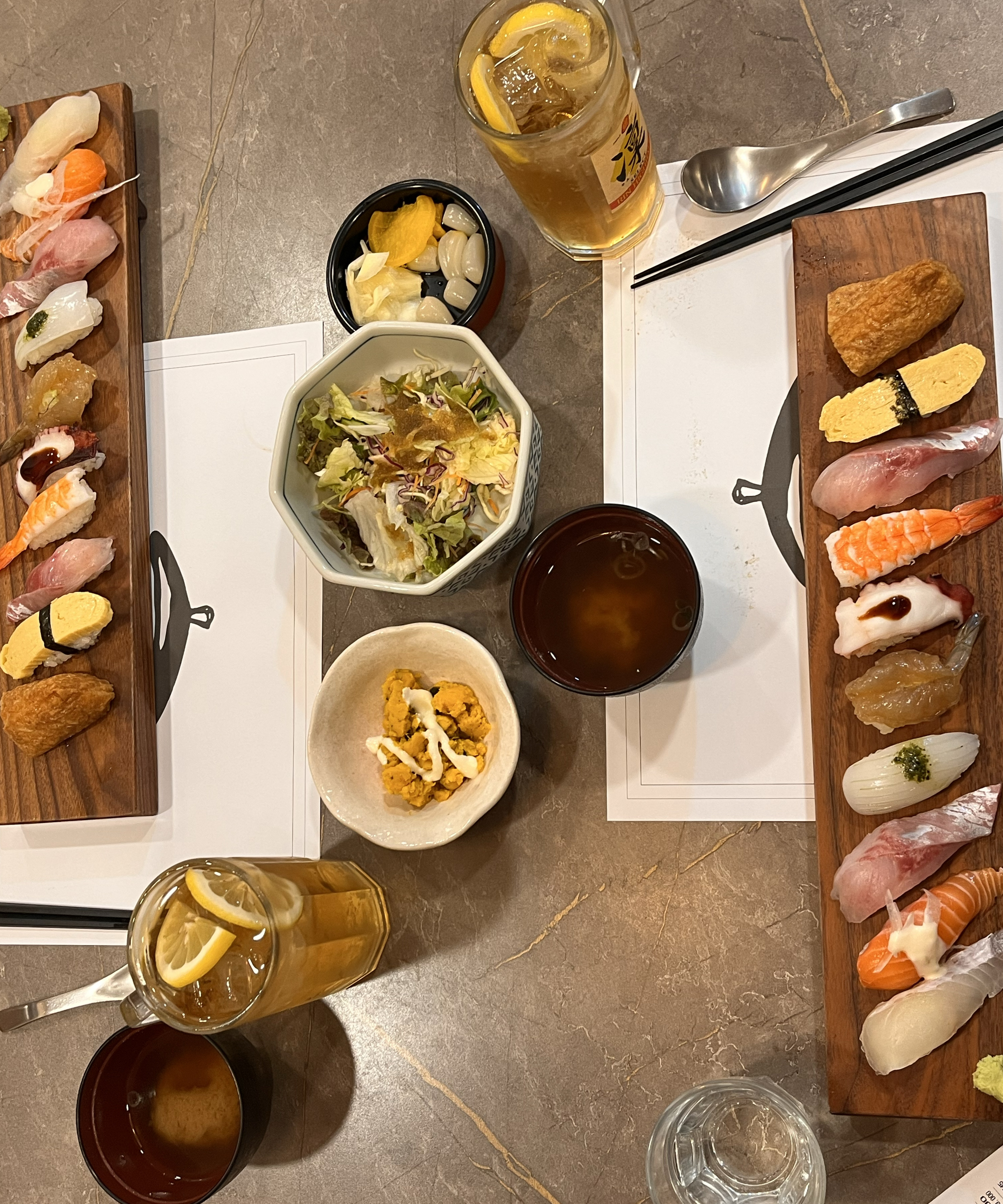 A스시세트 10pcs 2세트 시켜서 식사는 알밥, 데마끼로 시켰어요! - 송정 맛집 송정스시 부산송정본점