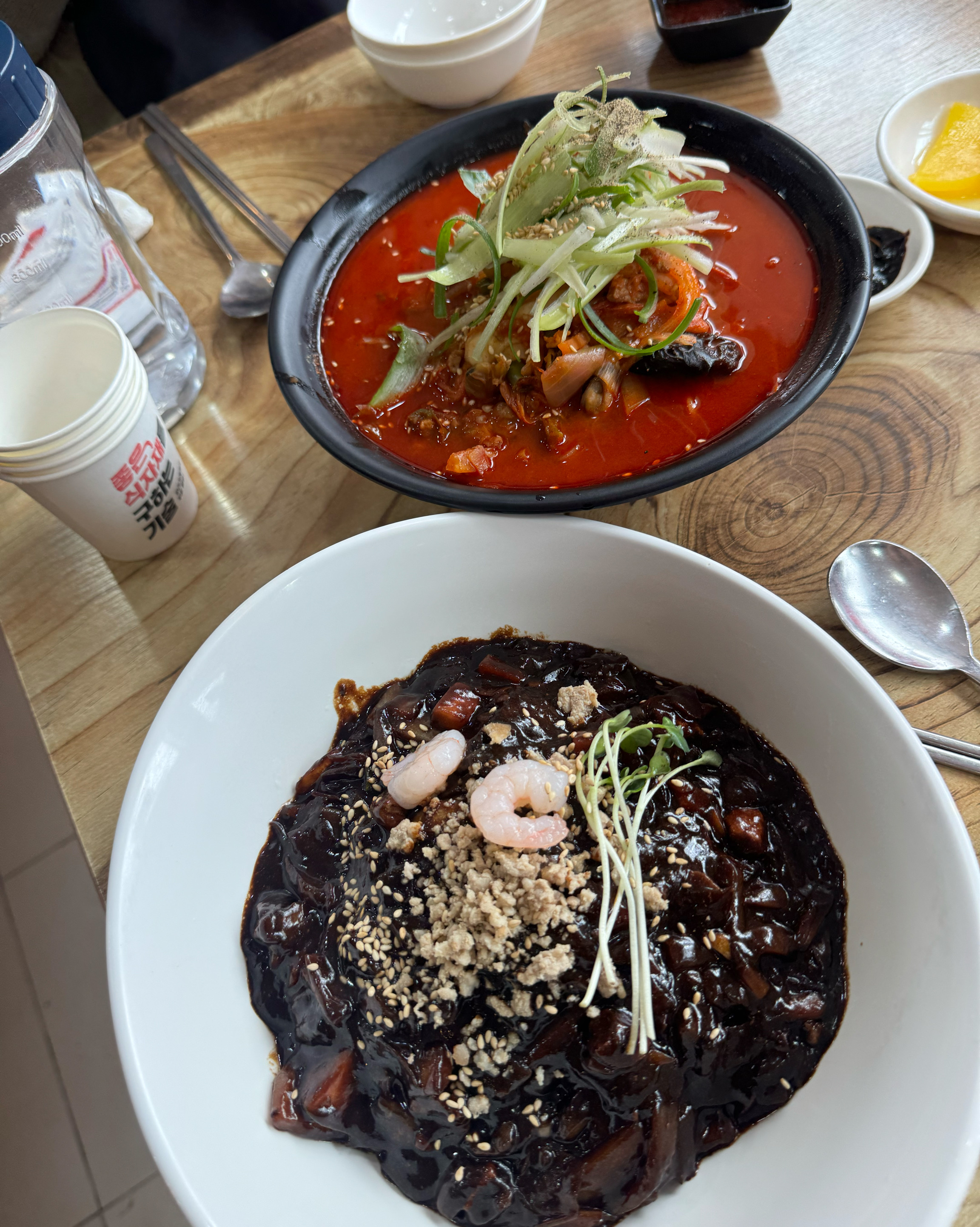 짬뽕곱 짜장 미니탕수육 사진이네요 - 아바이마을 맛집 속초 교동짬뽕 본점