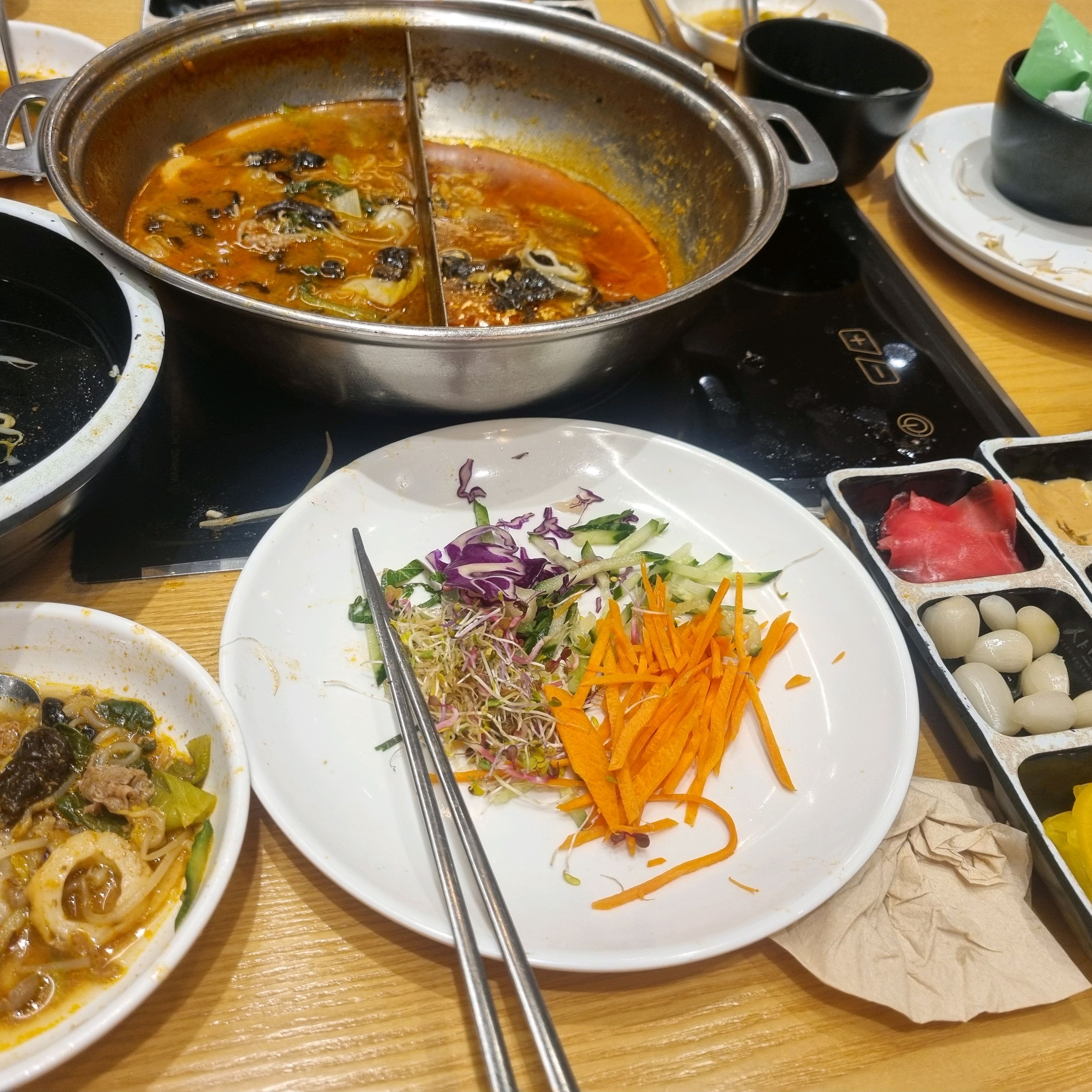 다 먹고 찍은사진이라... - 기장 정관 맛집 샤브20 기장정관점