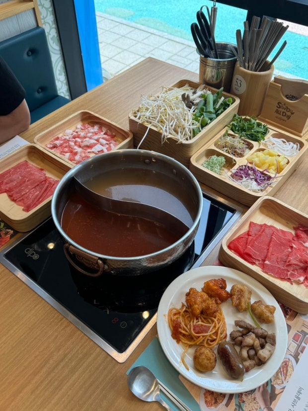 너무 맛있었어오!! 주말이라 사람 많으니 일찍와서 웨이팅 걸어두세욥! - 창원 중동 맛집 샤브올데이 창원의창점