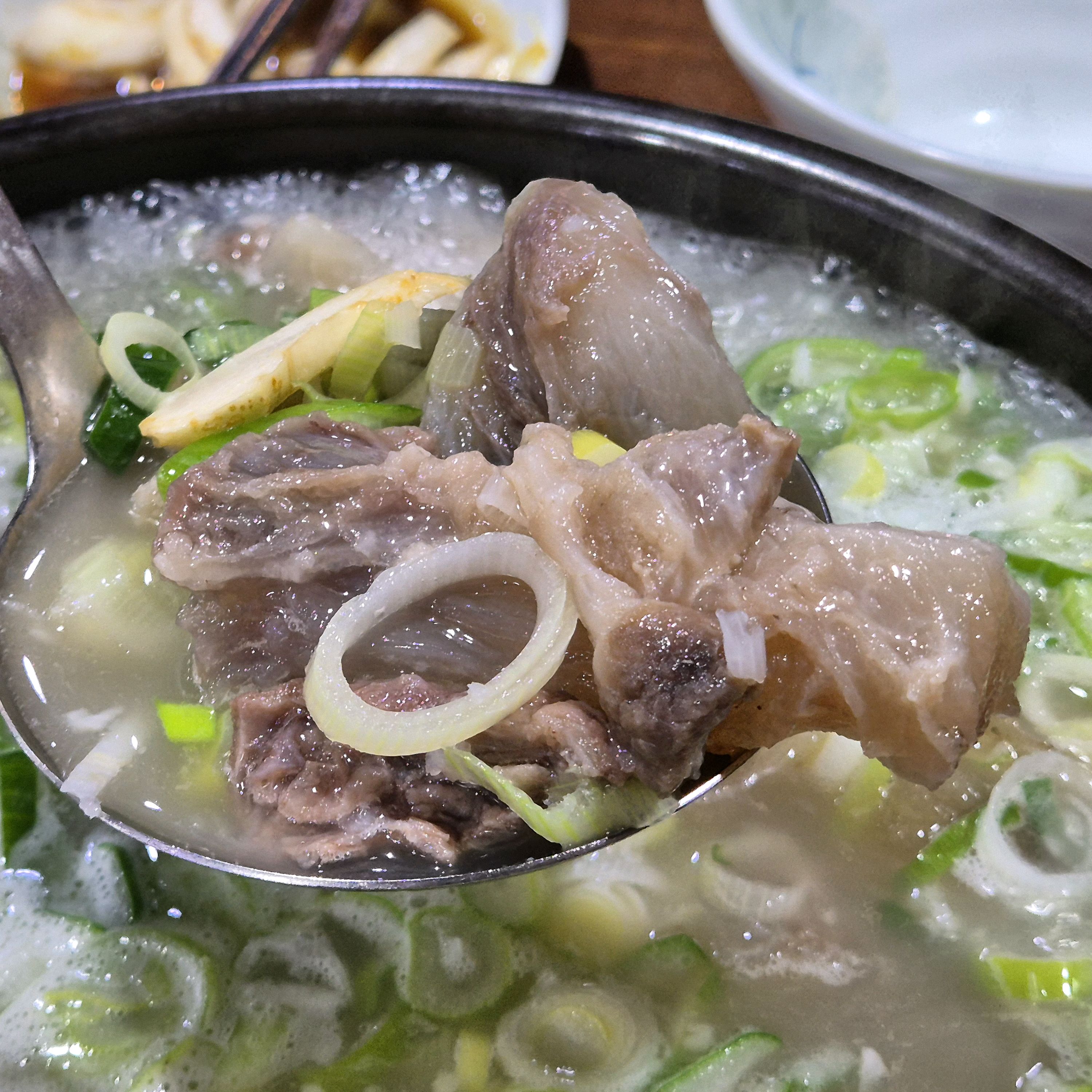 너무 맛있는 도가니탕이었습니다. 한우도가니전골 중사이즈 시켜서 먹었구요. 2명이서 먹기에는